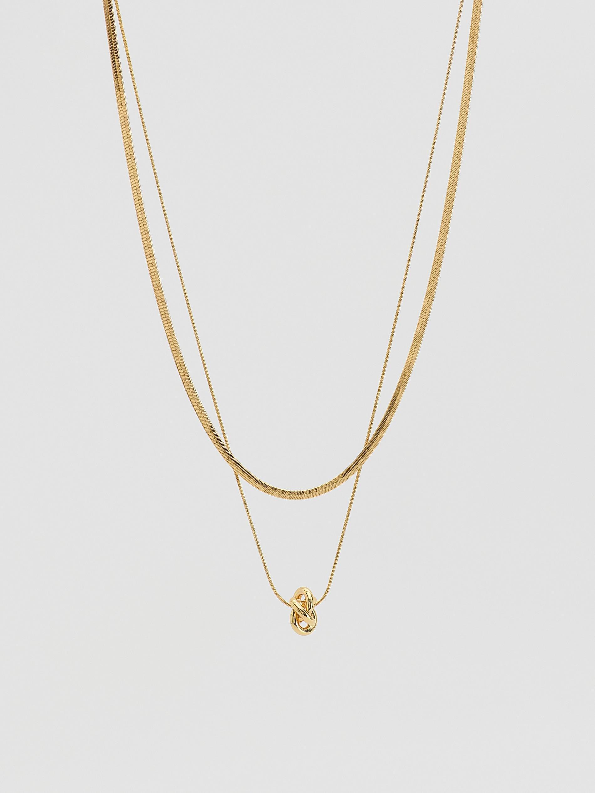 Golden Necklace, Golden, medium