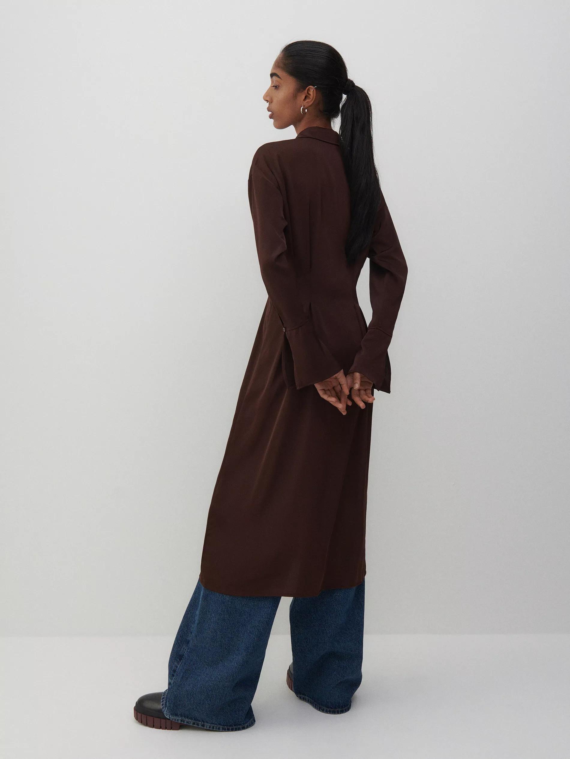 Brown Shirt Dress, Women, , large image number 3