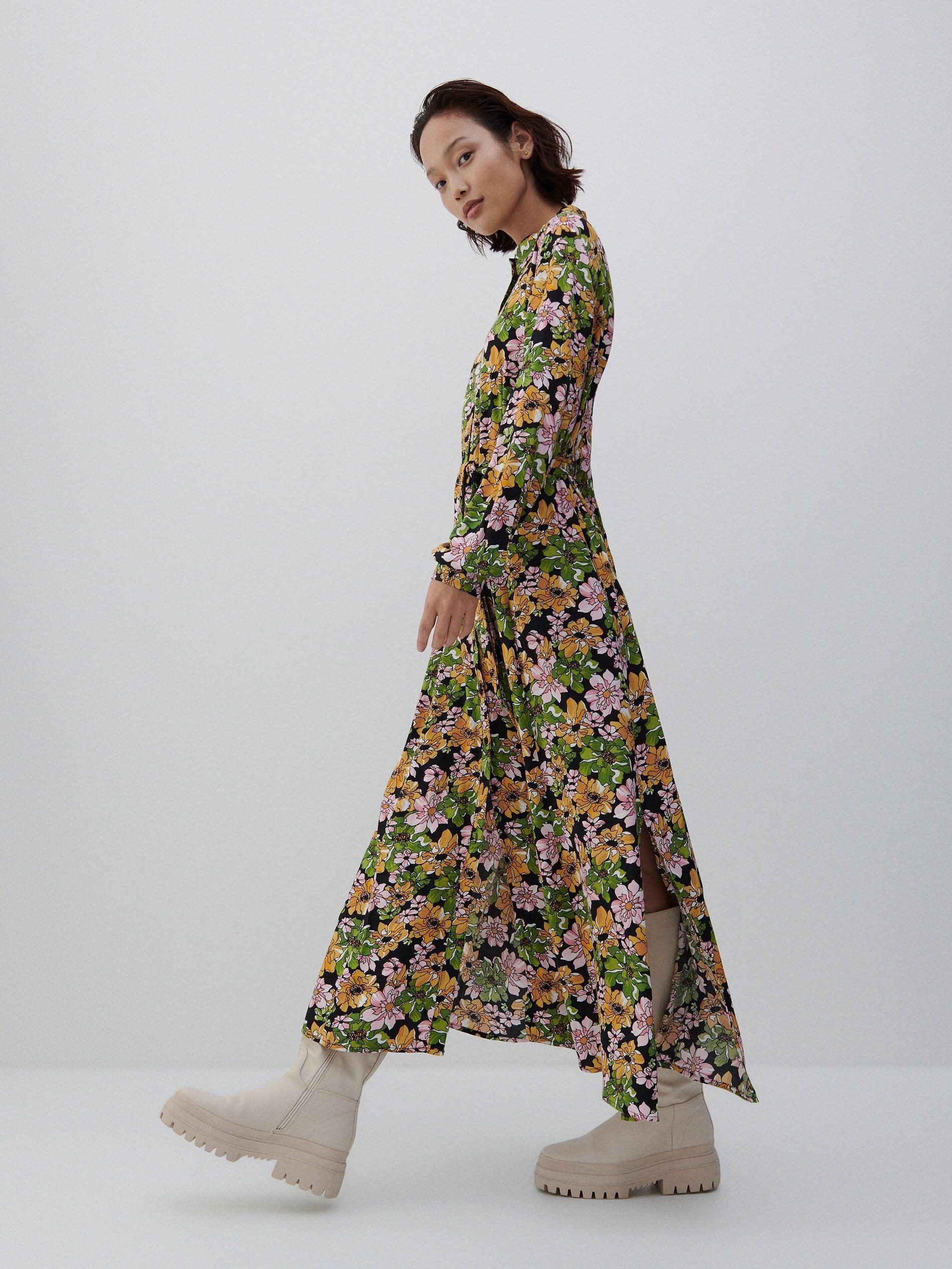 Multicolor Patterned Maxi Dress, Women, , large image number 0