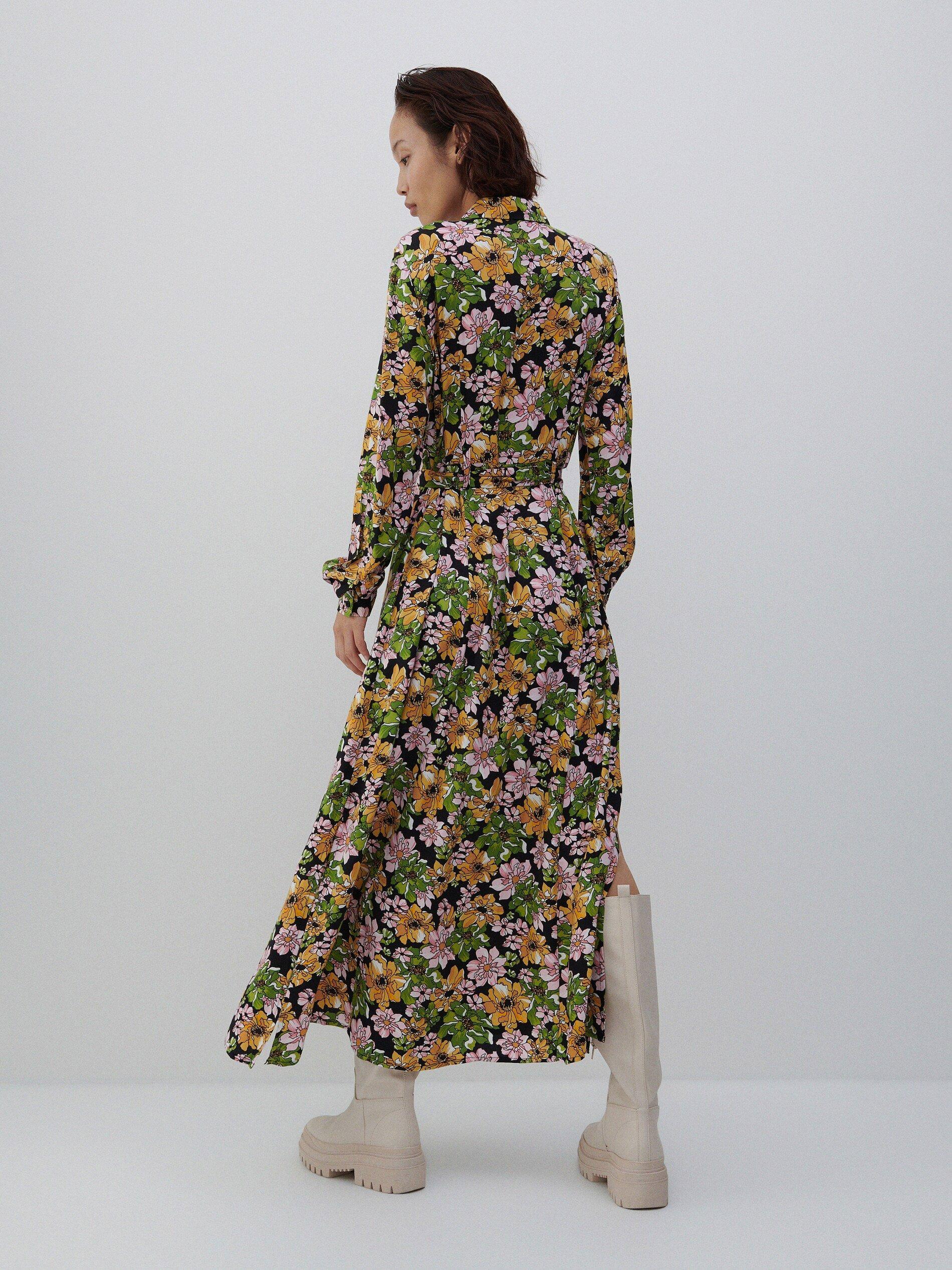 Multicolor Patterned Maxi Dress, Women, , large image number 1