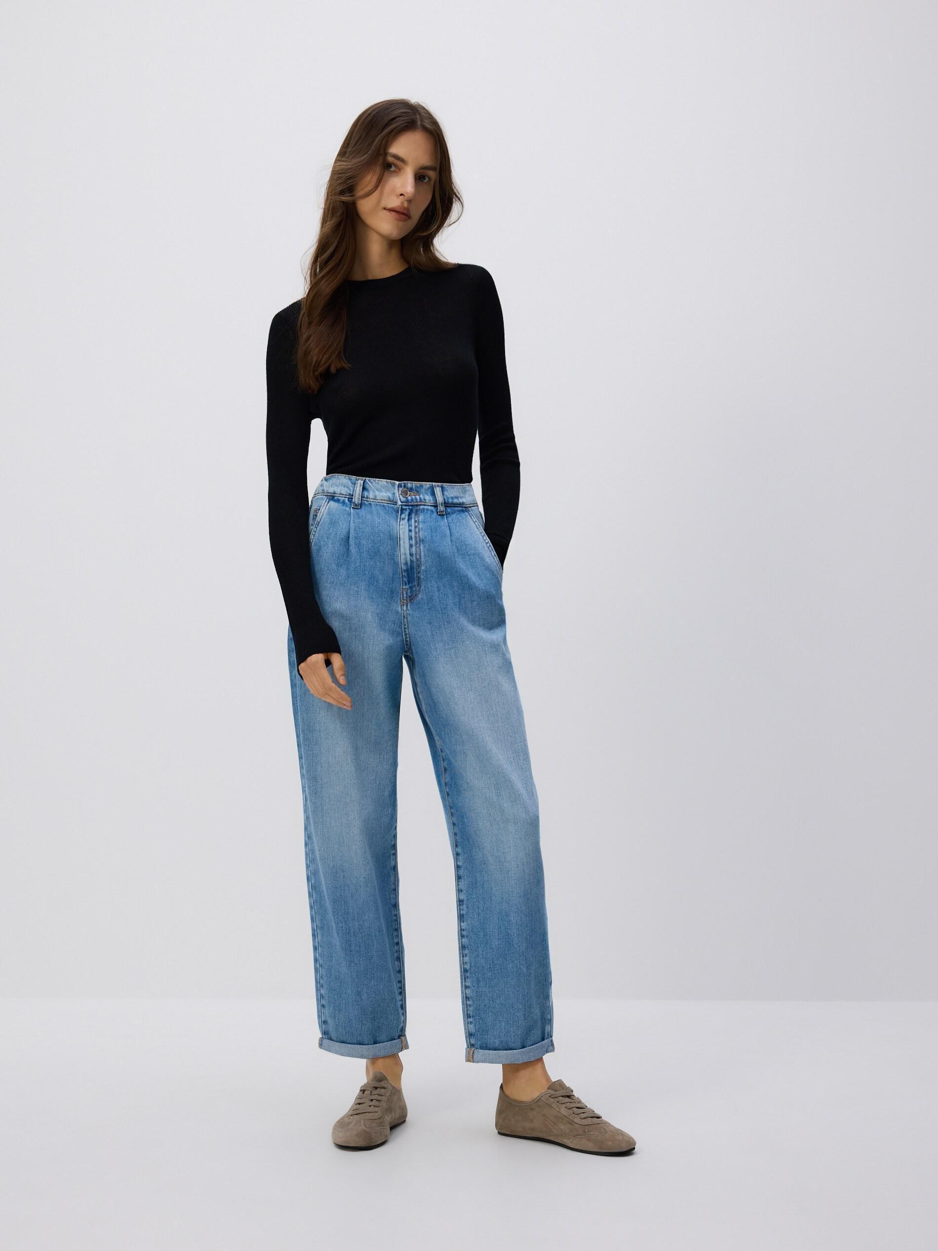BLUE Barrel leg jeans, Blue, large image number 1