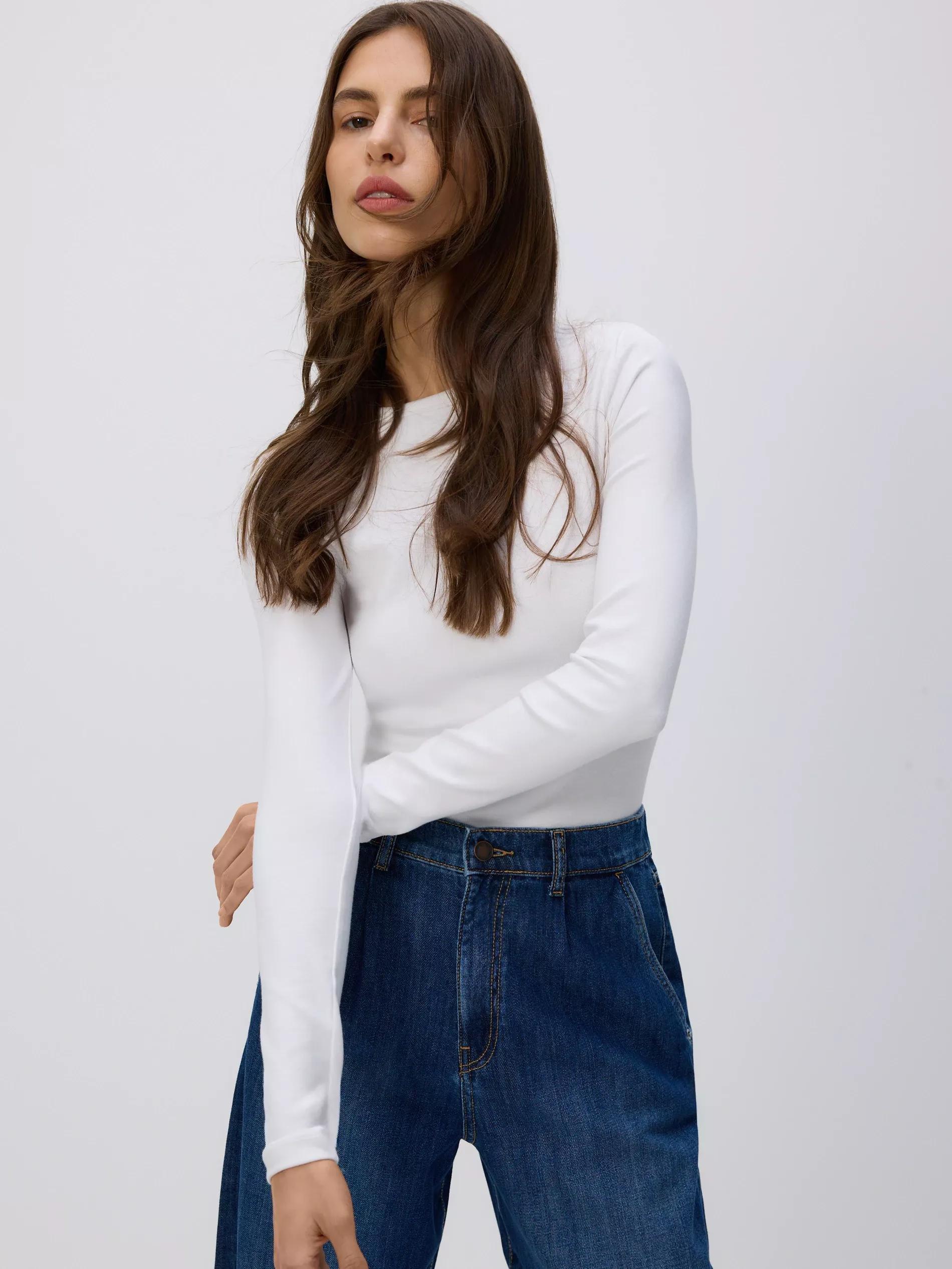Navy Barrel Leg Jeans, , large image number 1