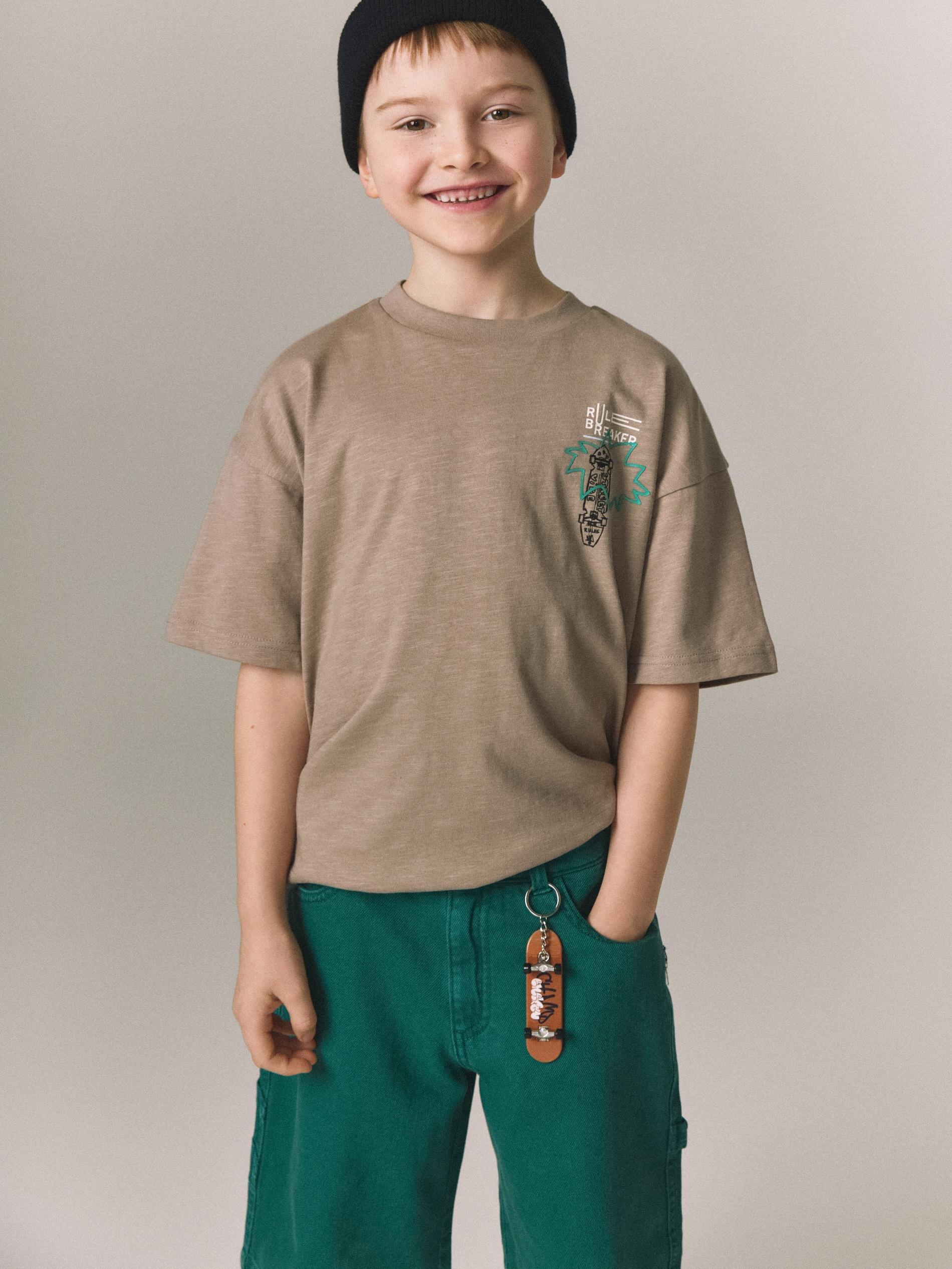 Green Shorts With Chain Detail, Turquoise, large image number 5