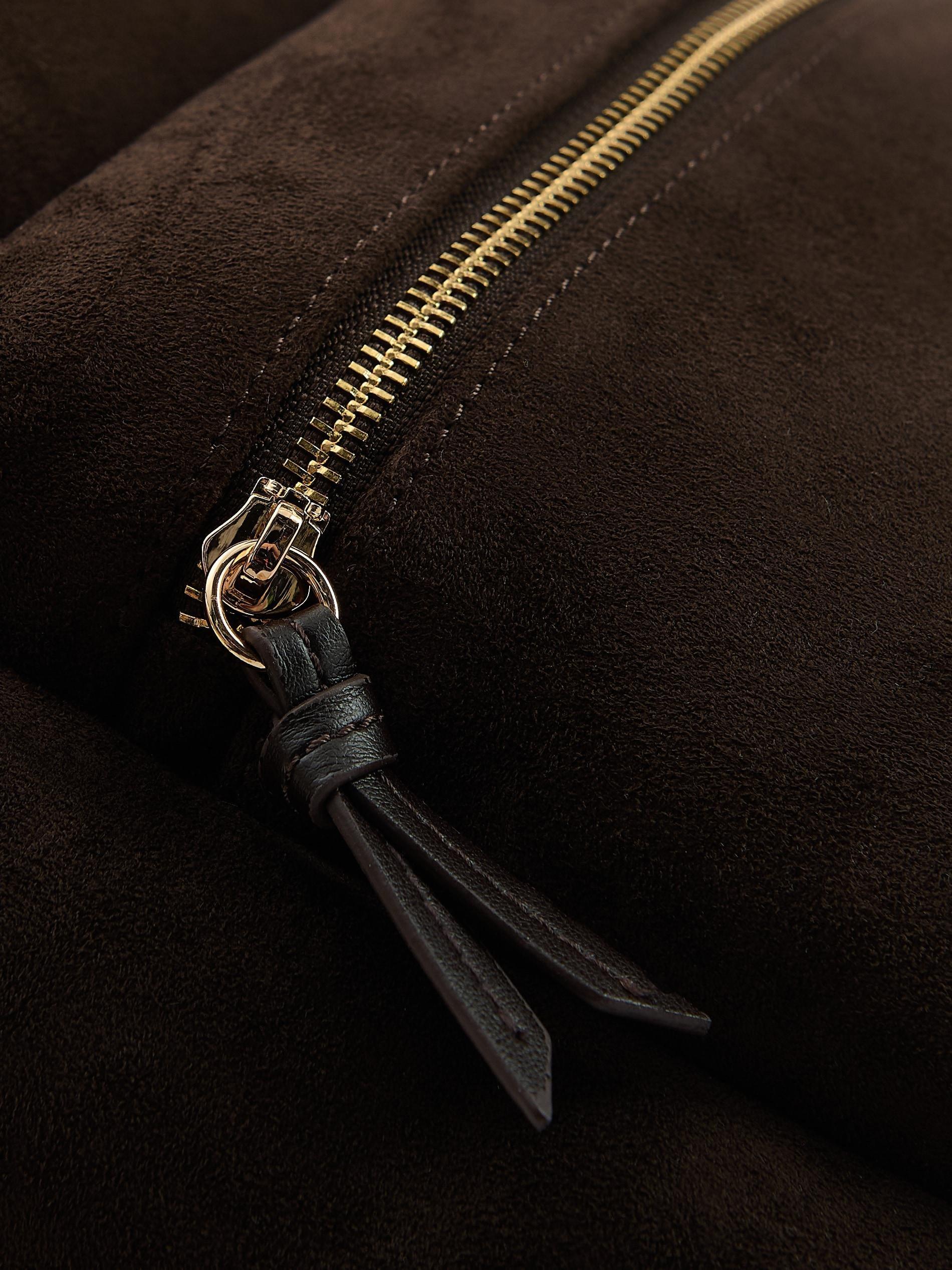 Brown Faux Suede Backpack, Brown, large image number 2