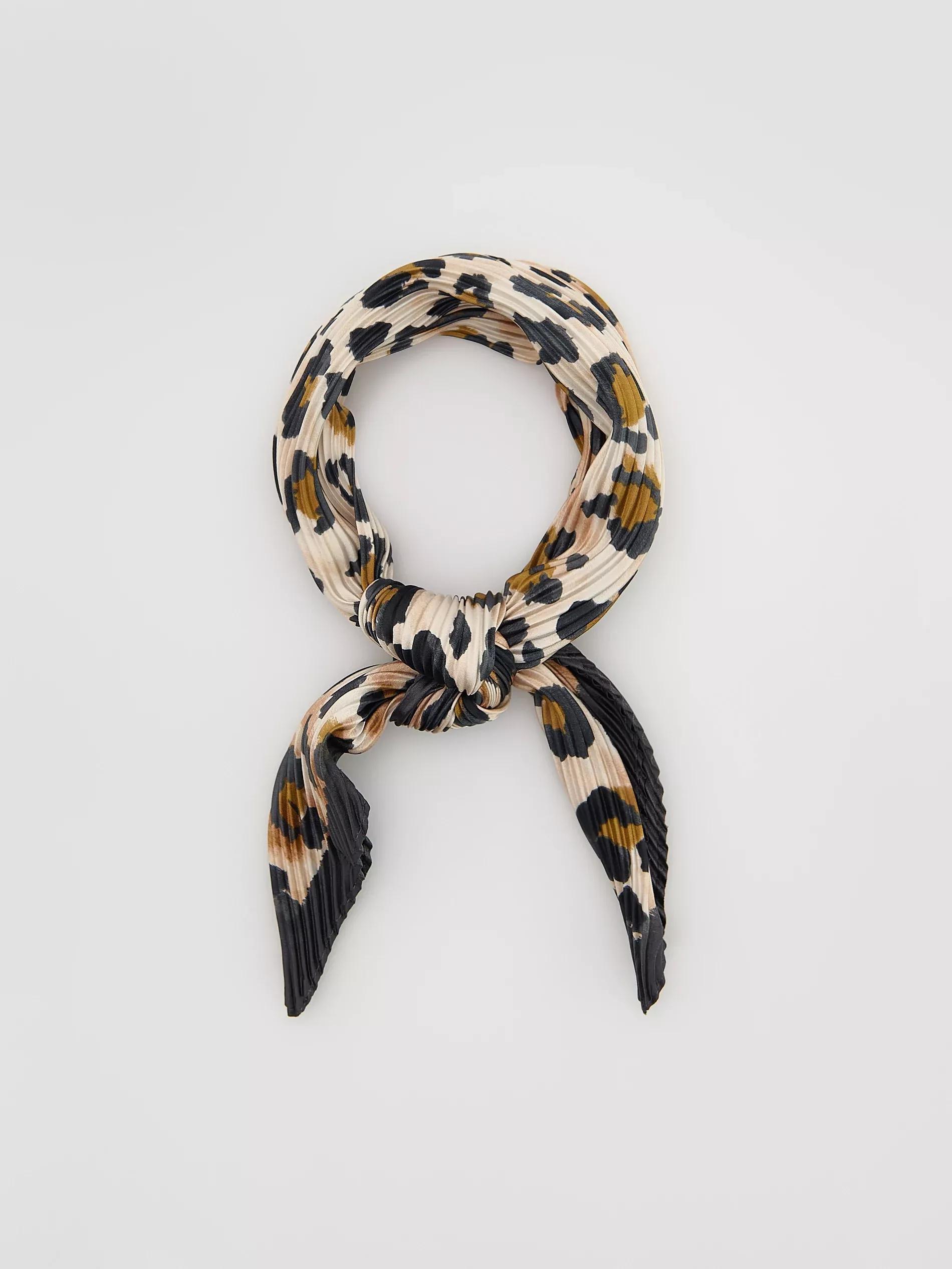 Brown Patterned Neckerchief, Brown, large image number 0