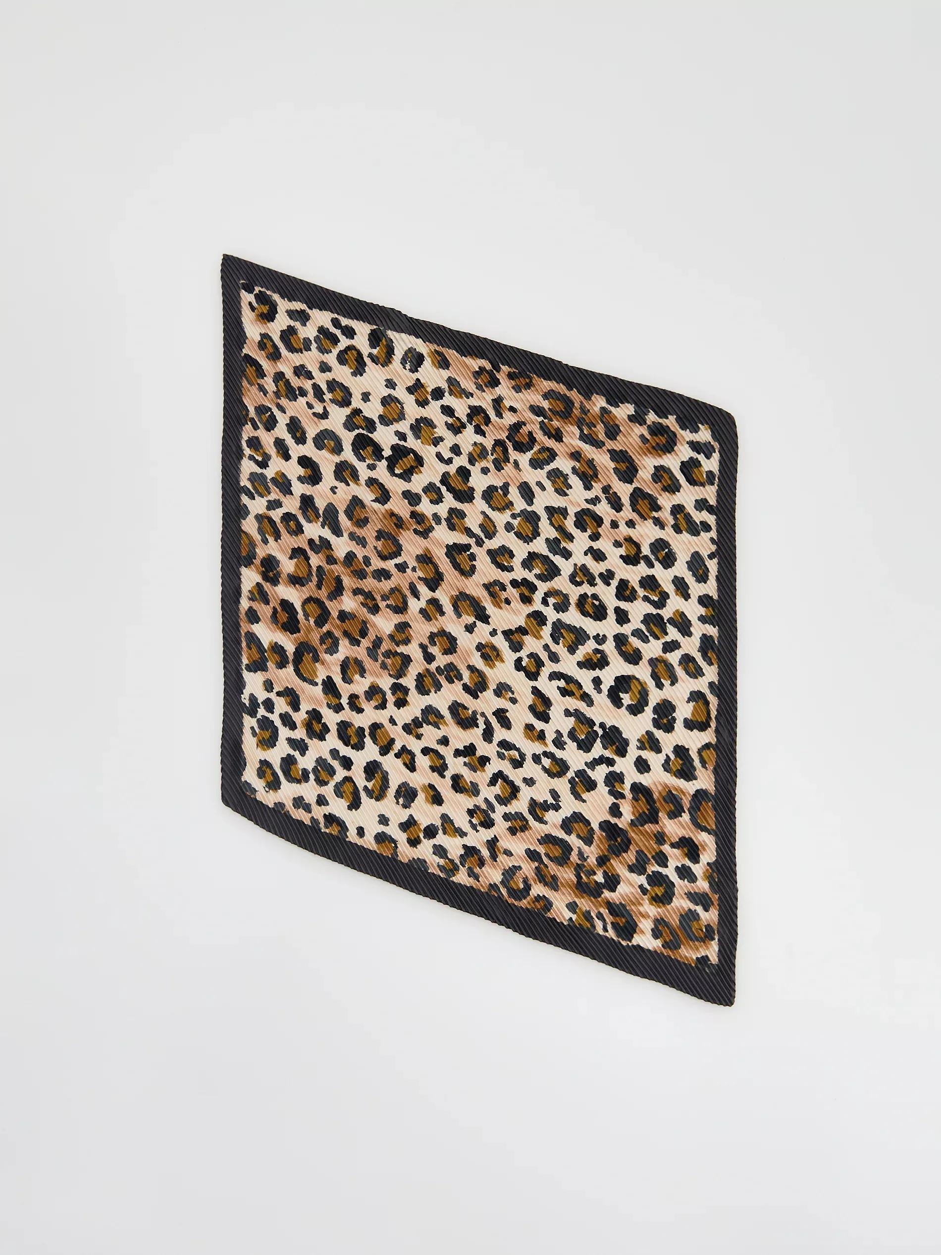 Brown Patterned Neckerchief, Brown, large image number 2
