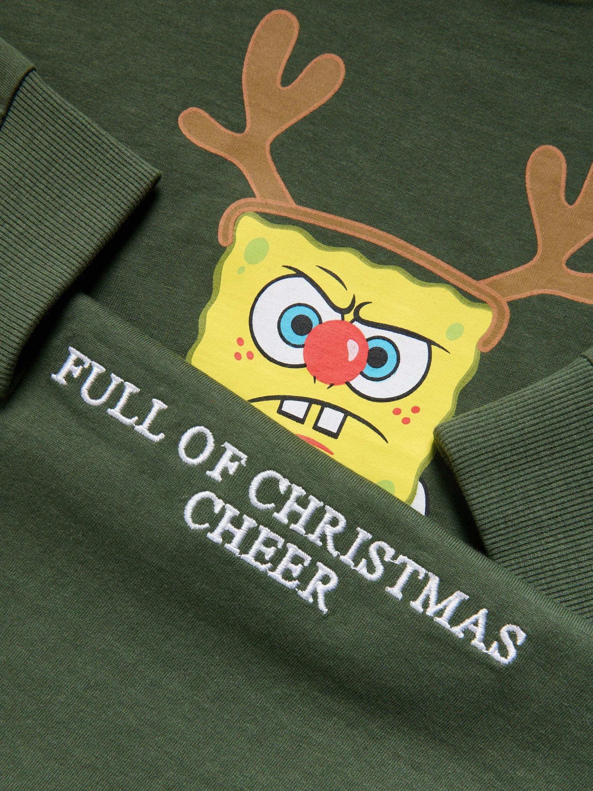 Green SpongeBob Long Sleeve T-Shirt, Khaki, large image number 2