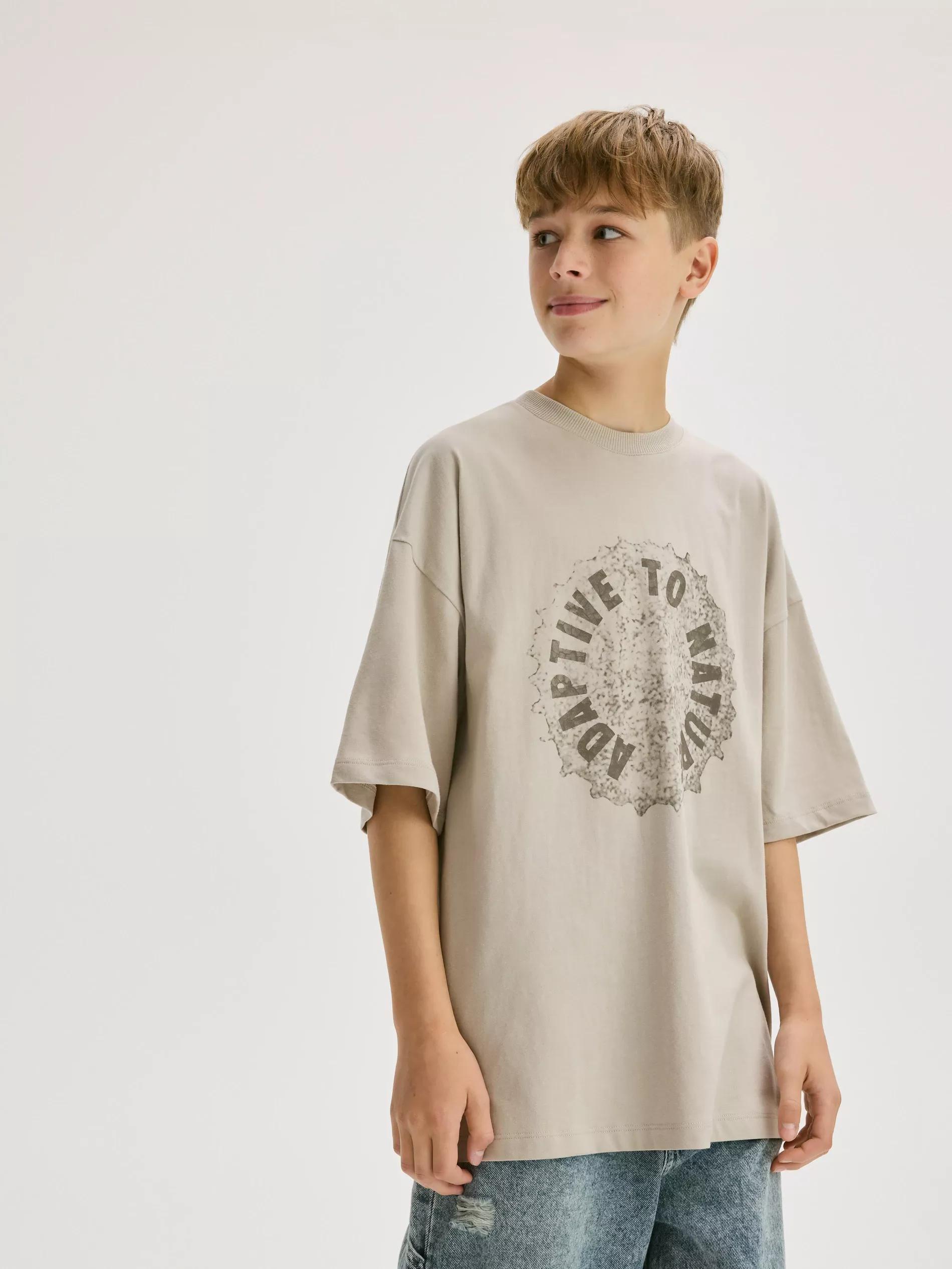 Beige Cotton T-Shirt, , large image number 3