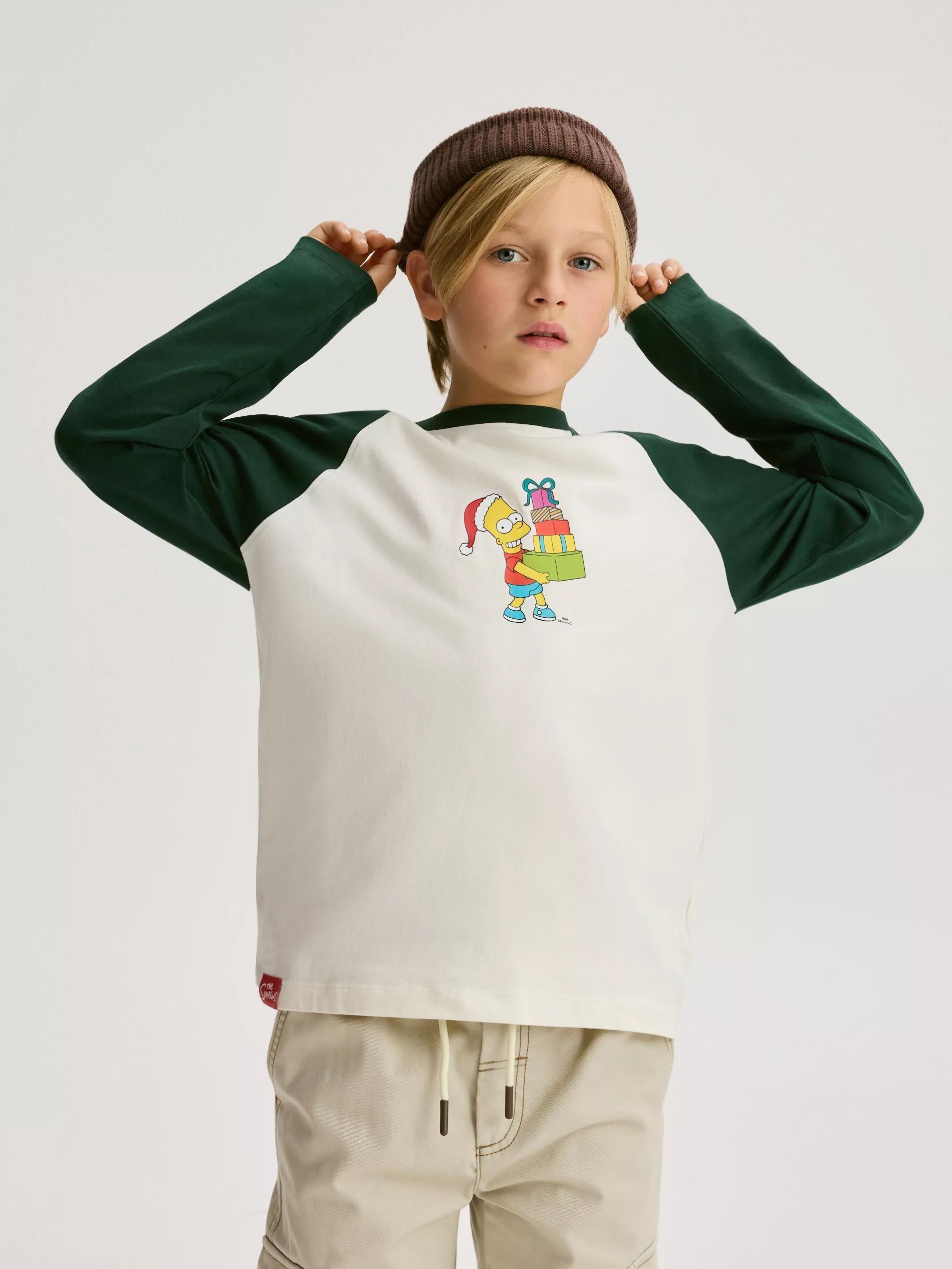 BOYS` T-SHIRT CREAM, Ivory, medium