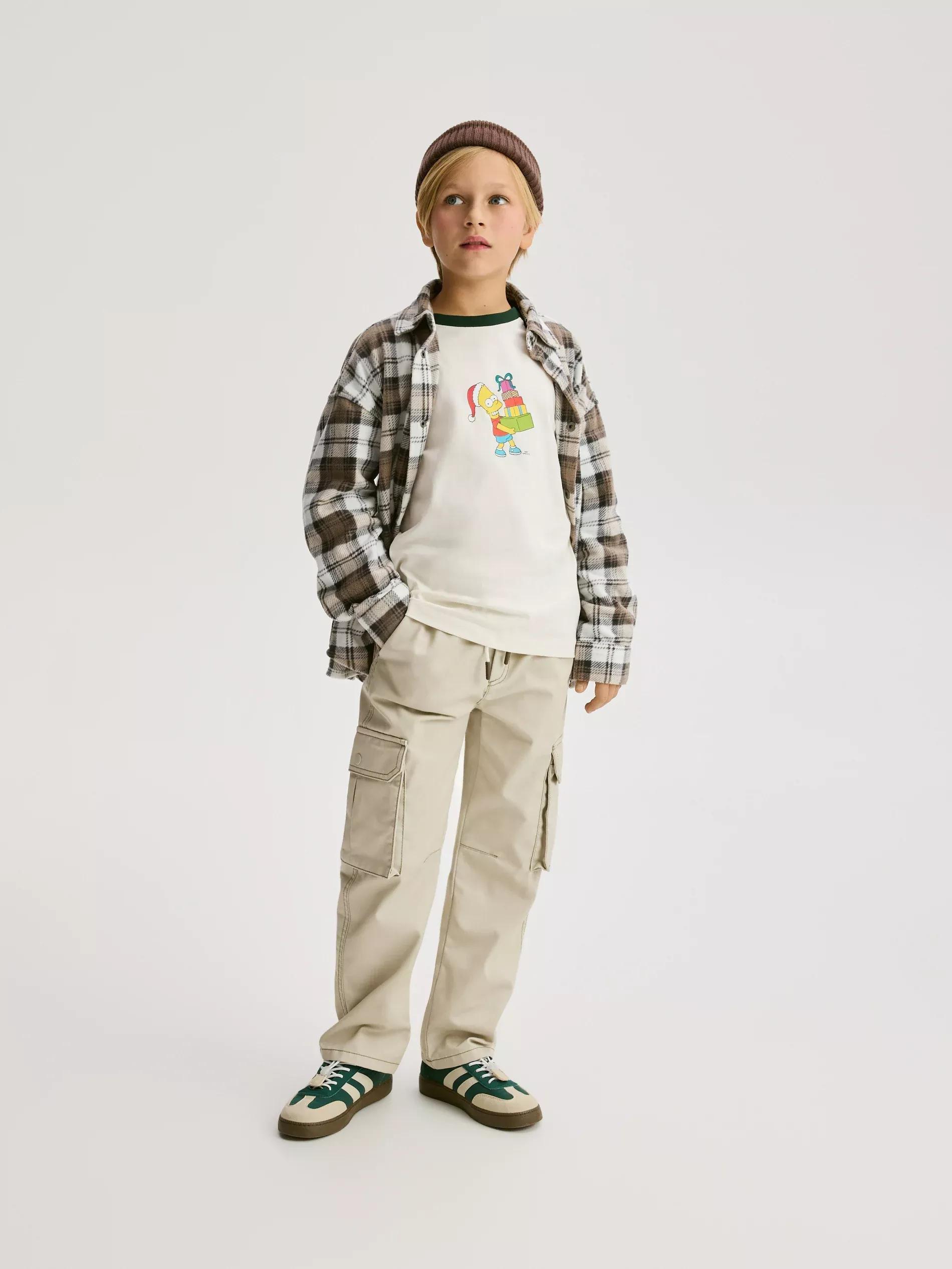 BOYS` T-SHIRT CREAM, Ivory, large image number 3