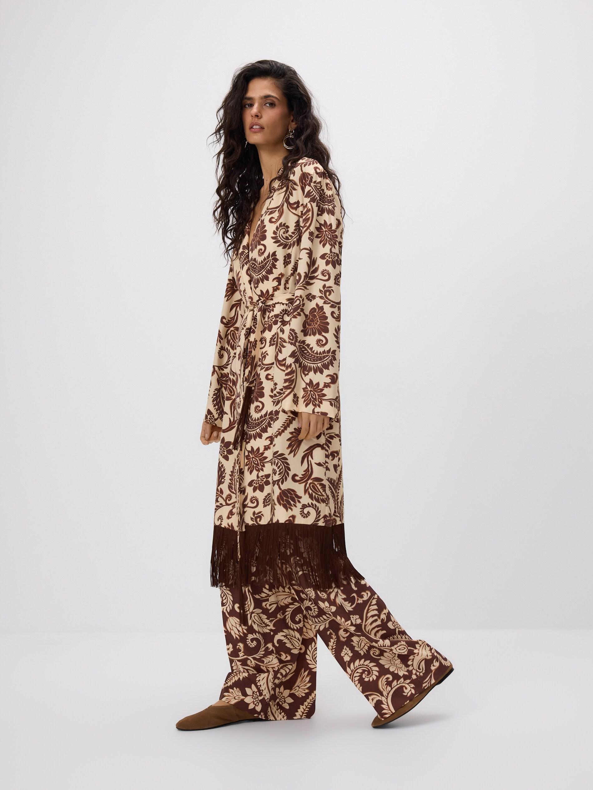 Multicolour Patterned Trousers, Multicolor, large image number 1