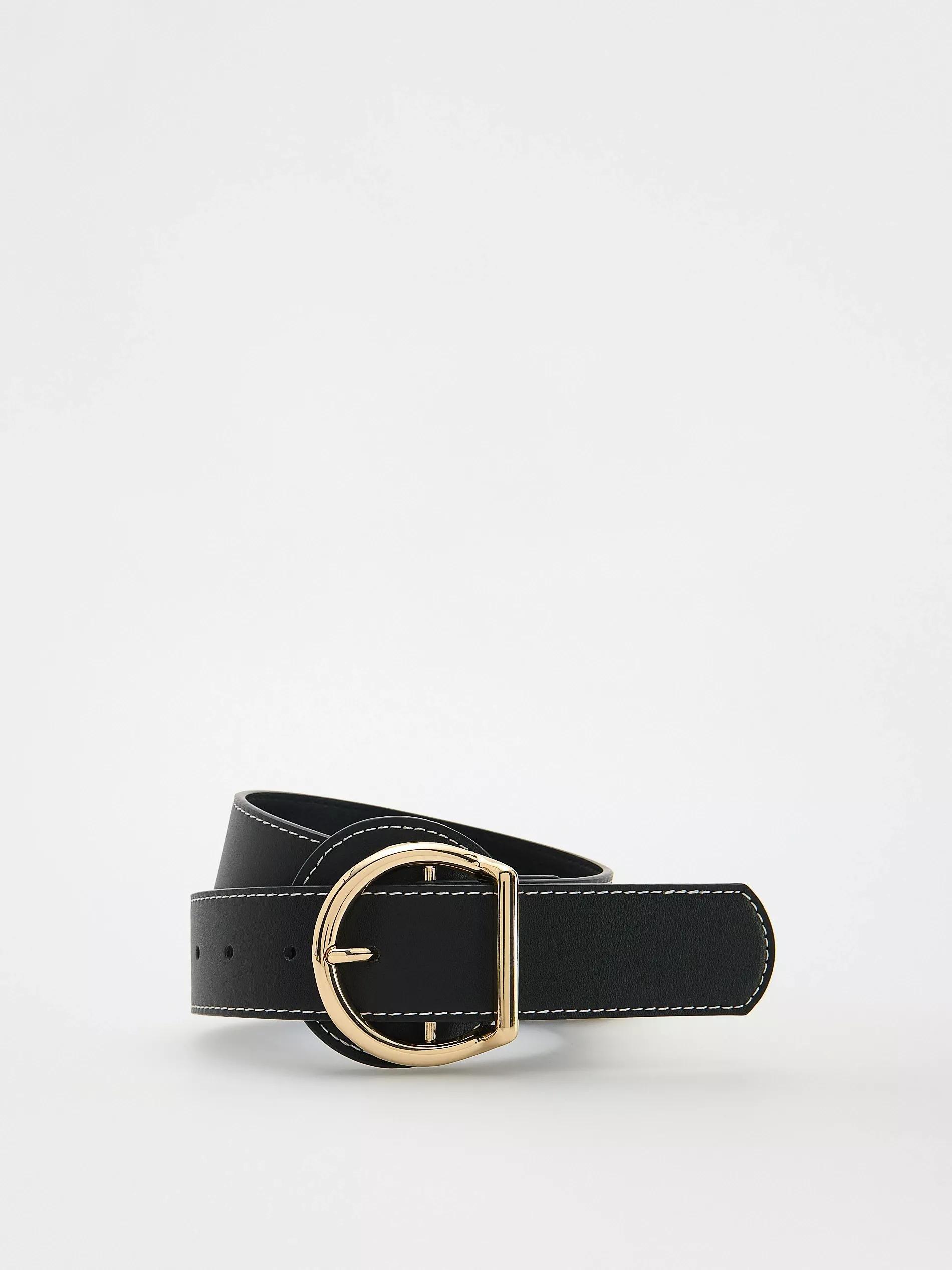 Black Women Buckle Belt, , large image number 0