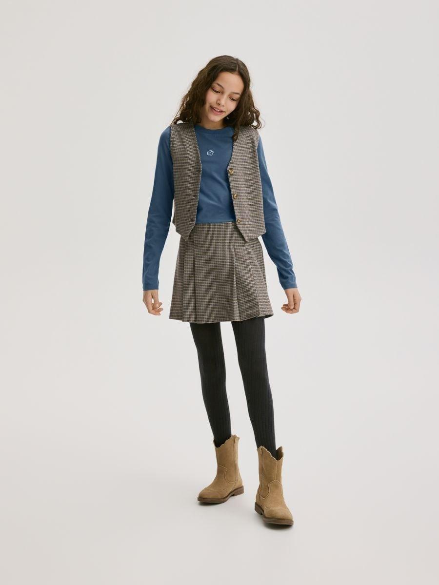 Multicolour Check Suit Vest, Multicolor, large image number 0