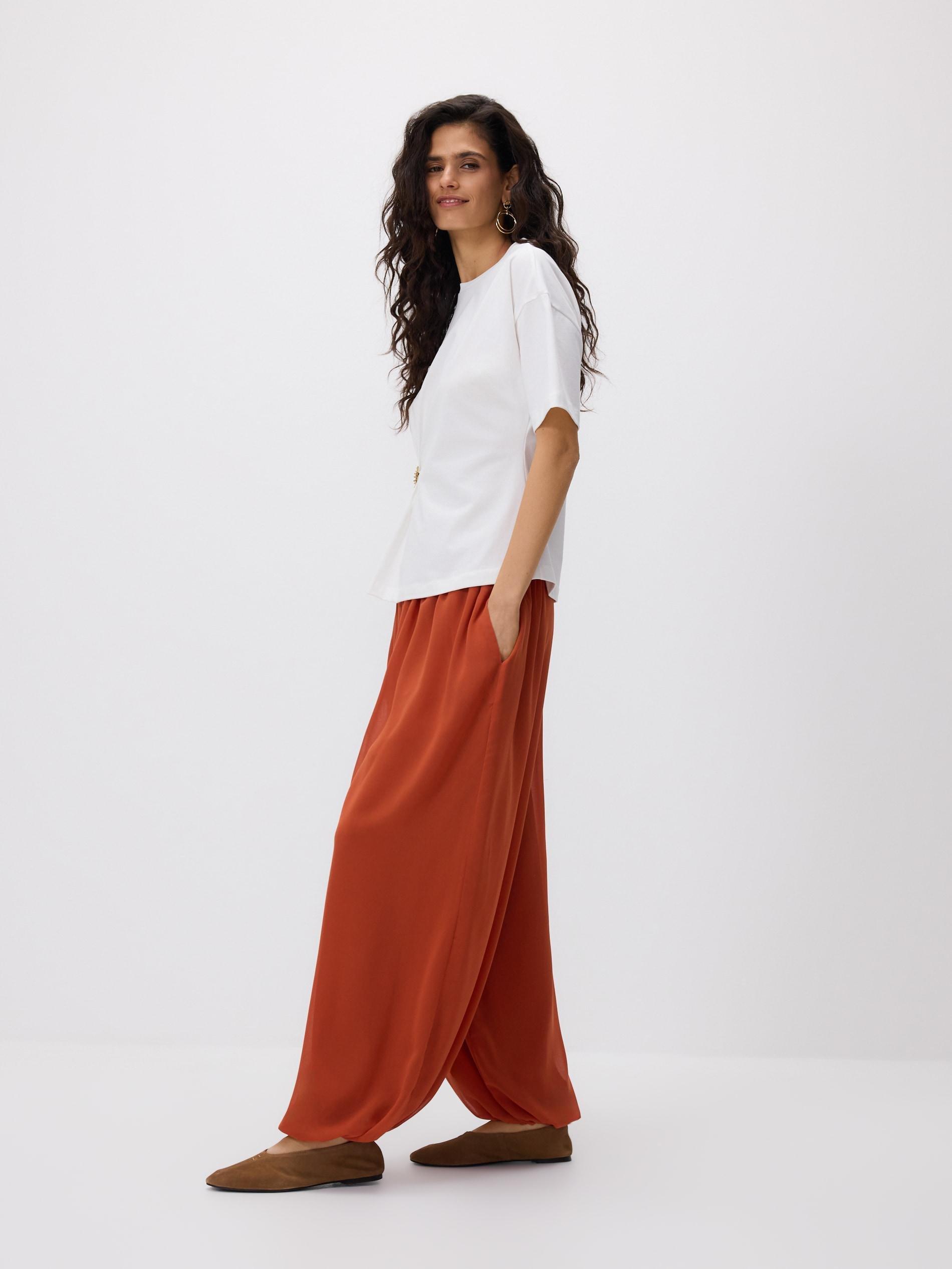 Brown Alladin Trousers, Brown, large image number 1