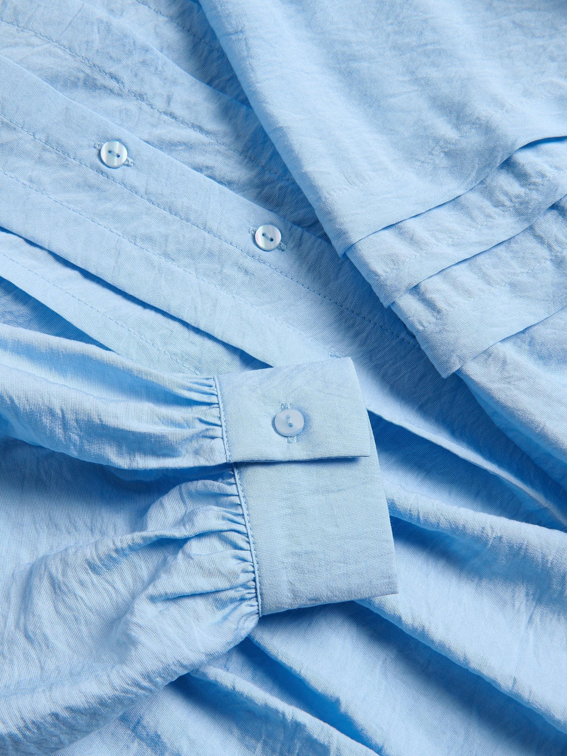 Blue Basic Round Neck Shirt, Blue, large image number 5