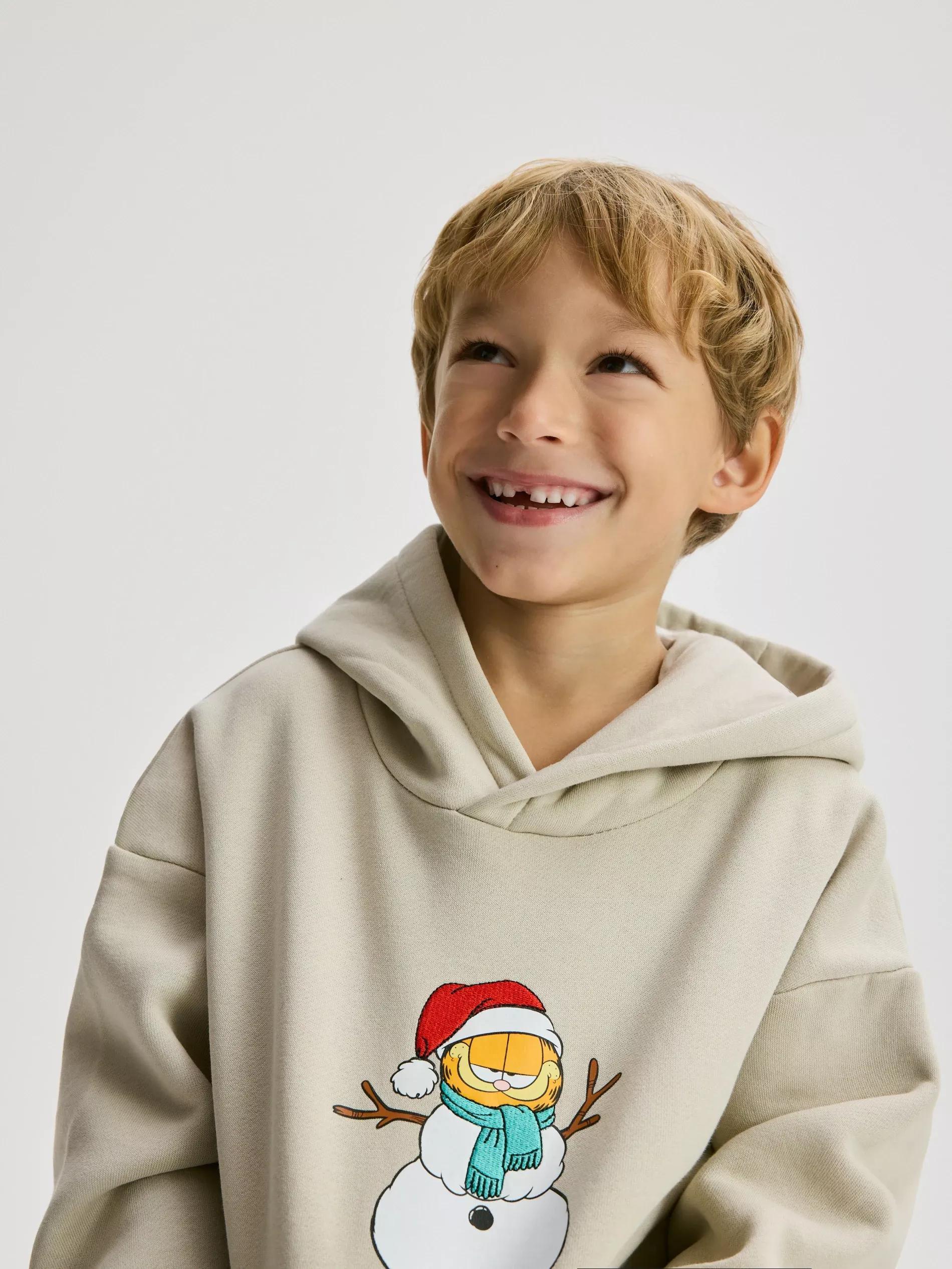 Beige Garfield Sweatshirt, Beige, large image number 5