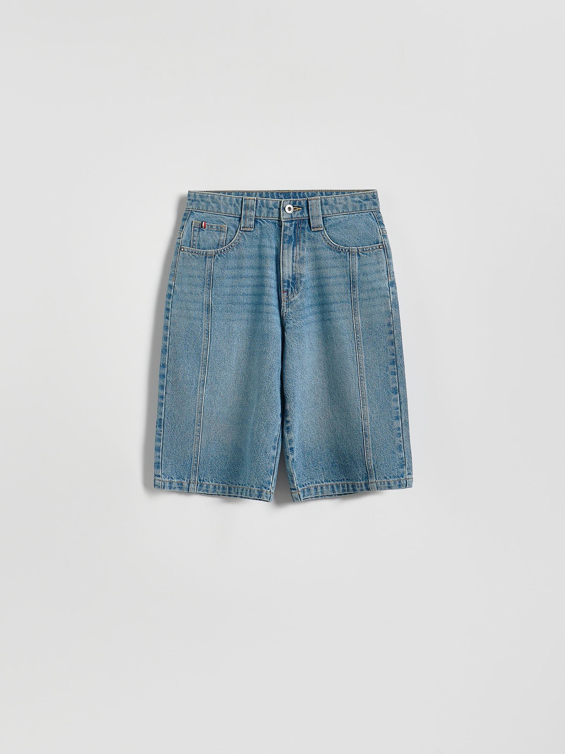 Blue Denim Shorts, Blue, large image number 0