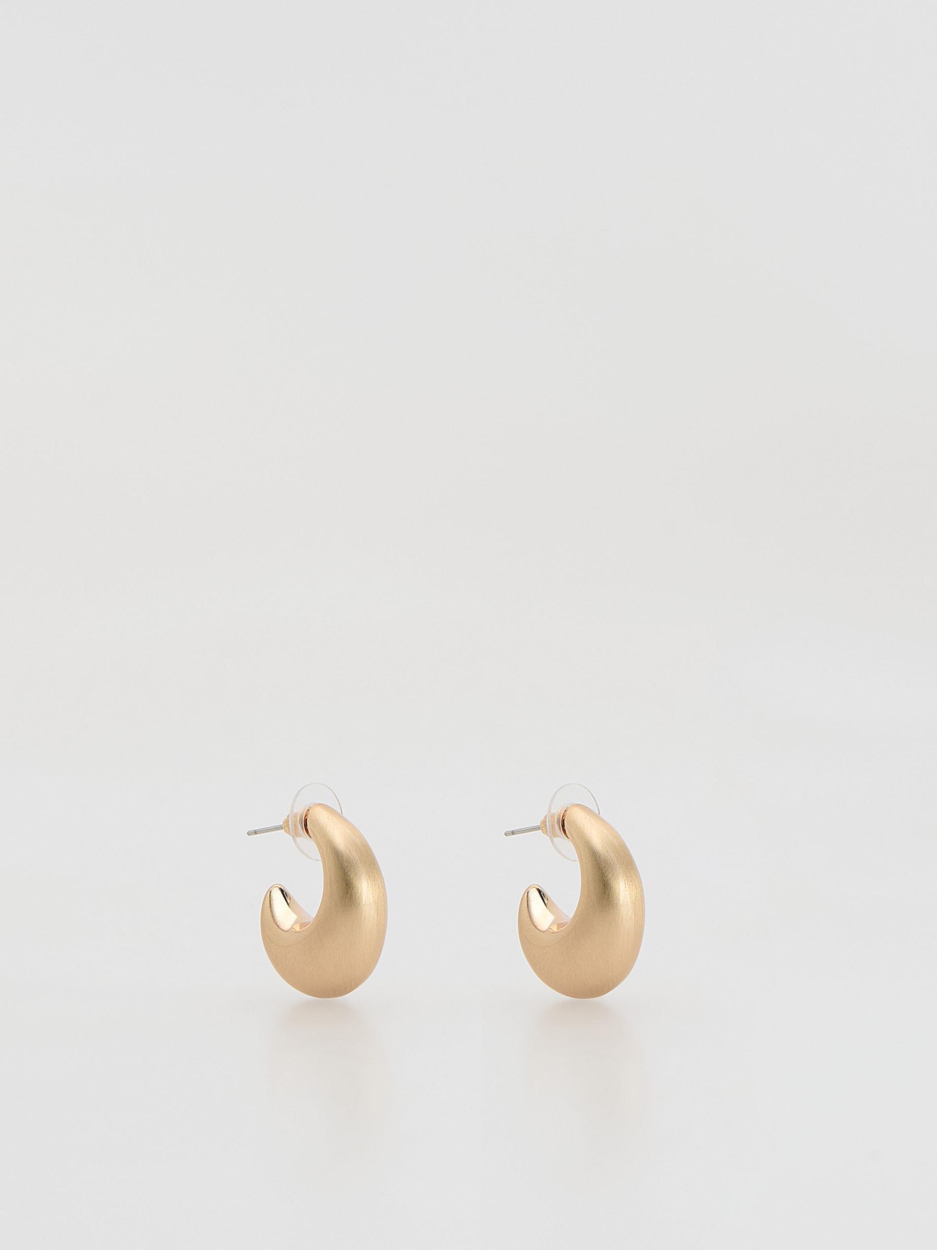 Golden Teardrop Earrings, Golden, large image number 0