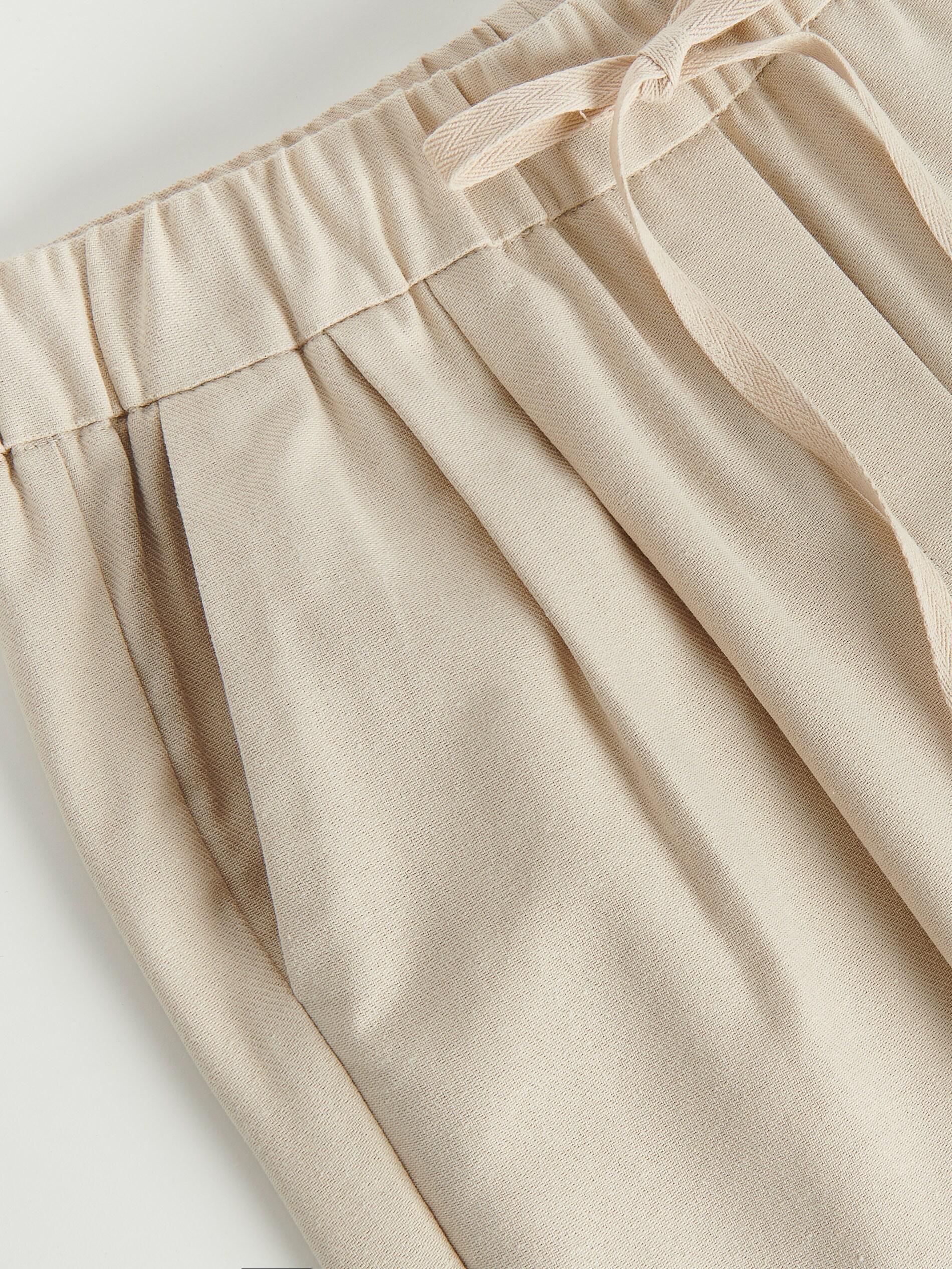 Cream Paperbag Trousers, , large image number 4