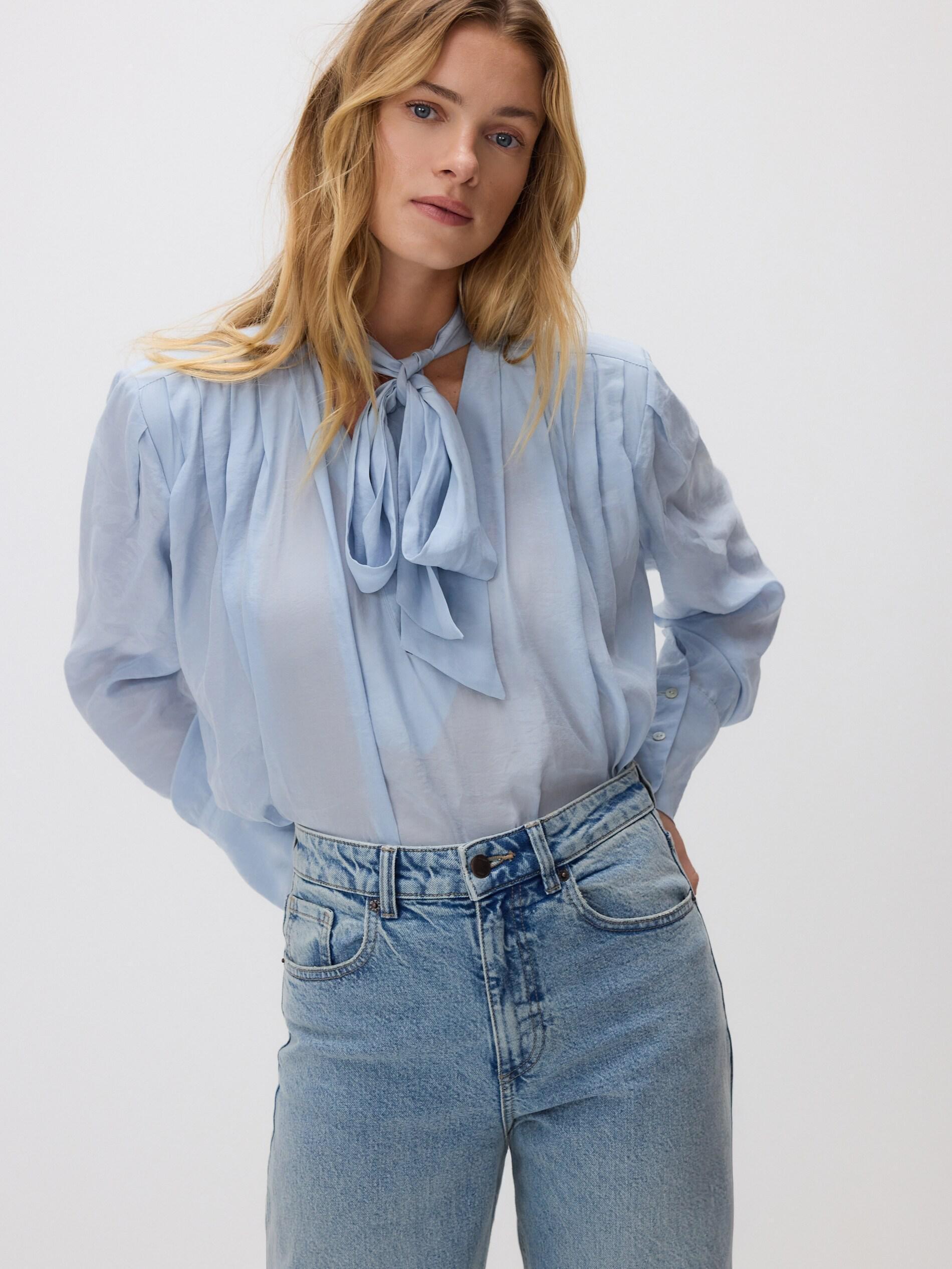 Blue Wide Leg Jeans, Blue, large image number 3