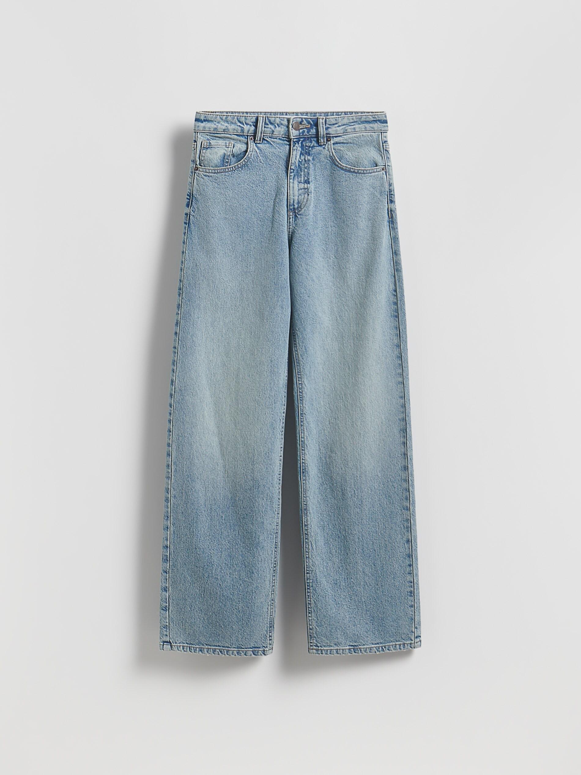 Blue Wide Leg Jeans, Blue, large image number 4