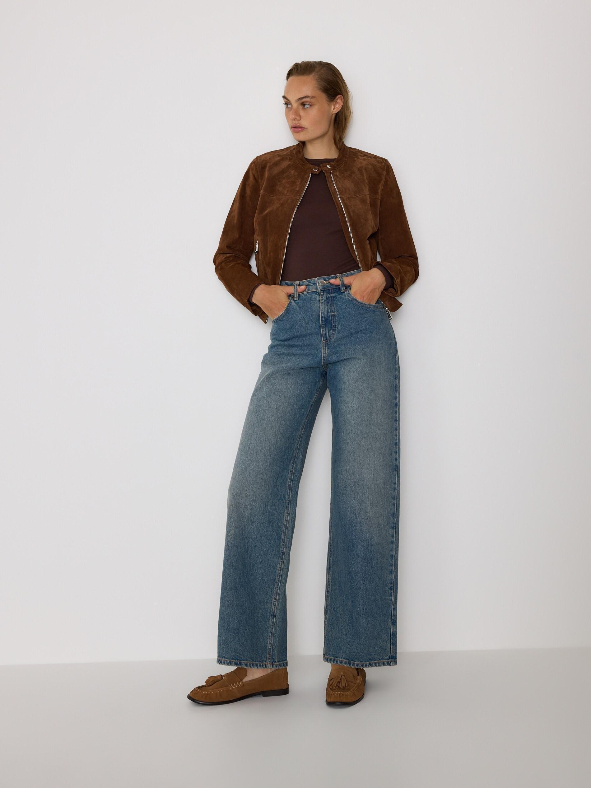 Blue Jeans Wide Leg Jeans, Blue, large image number 0