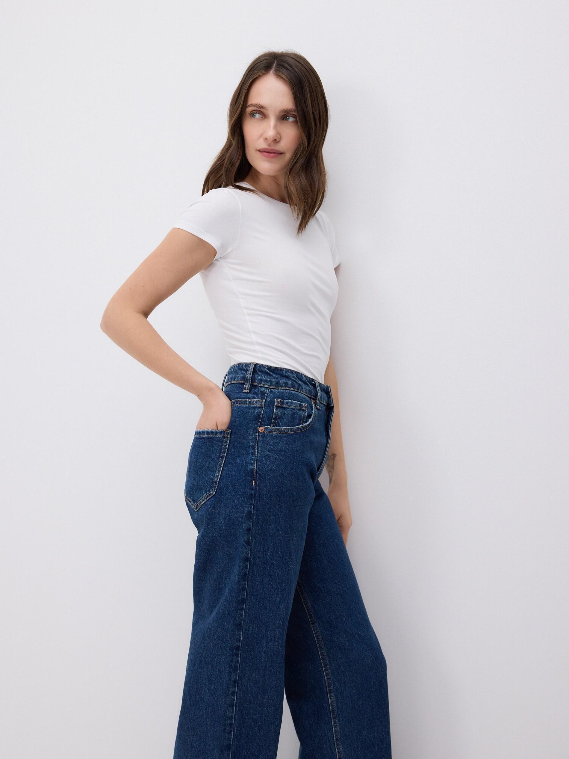 Navy Wide Leg Jeans, Navy, large image number 2