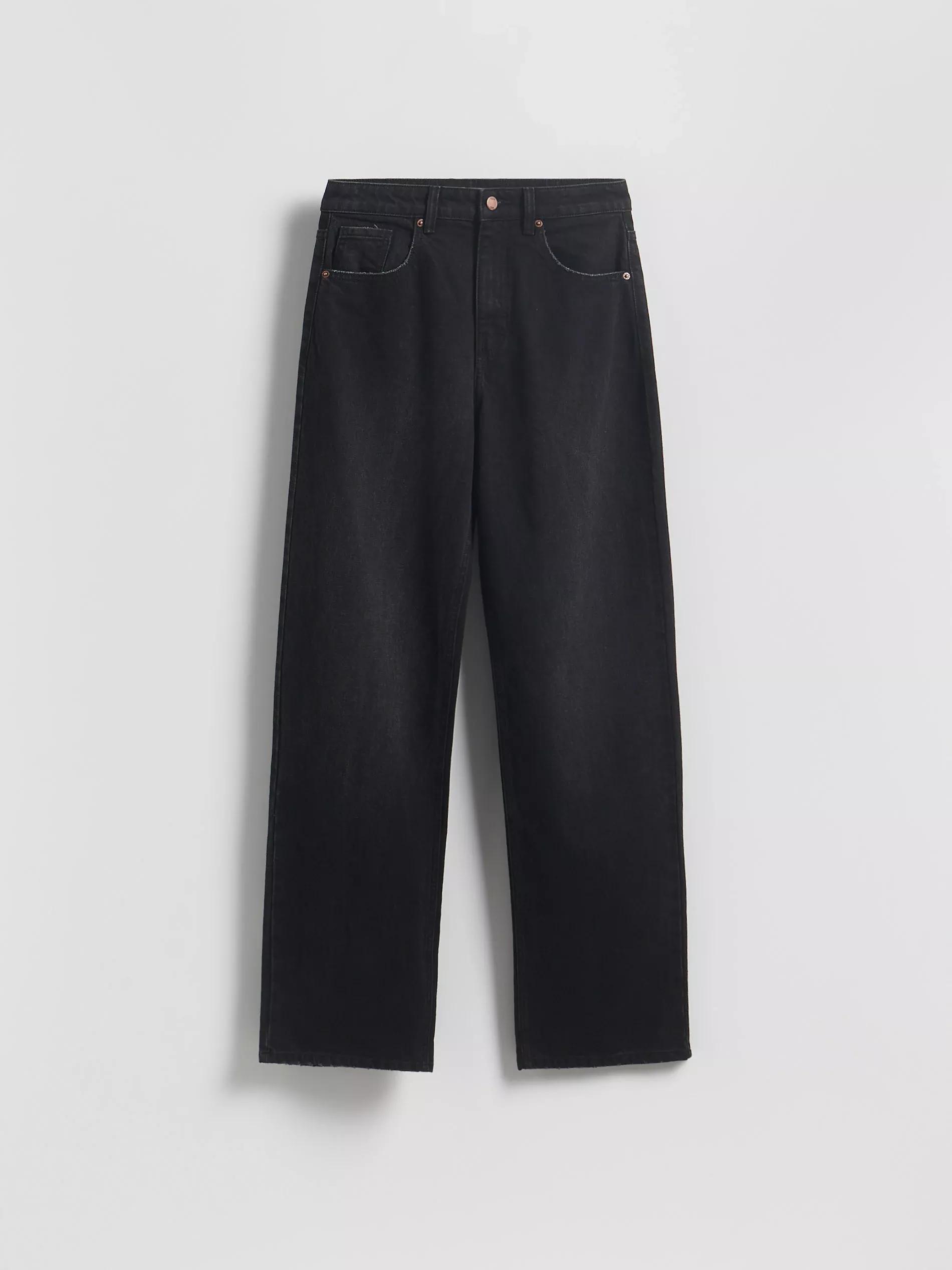 Black Wide Leg Jeans, , large image number 4
