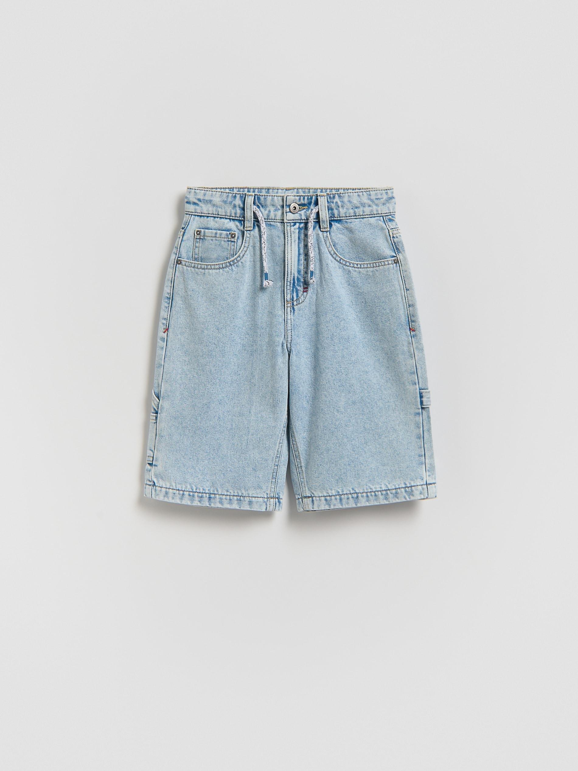 Blue Denim Shorts, Blue, large image number 0
