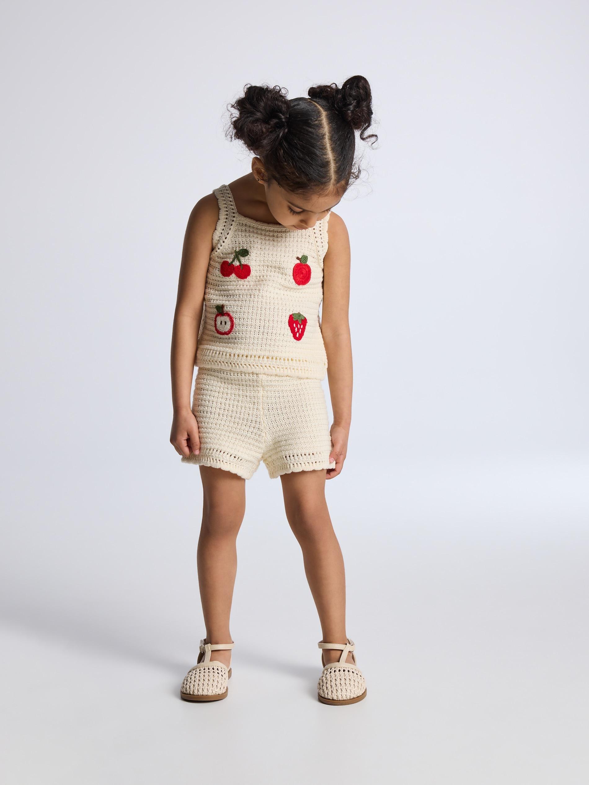 Beige Jersey Shorts, Ivory, large image number 1