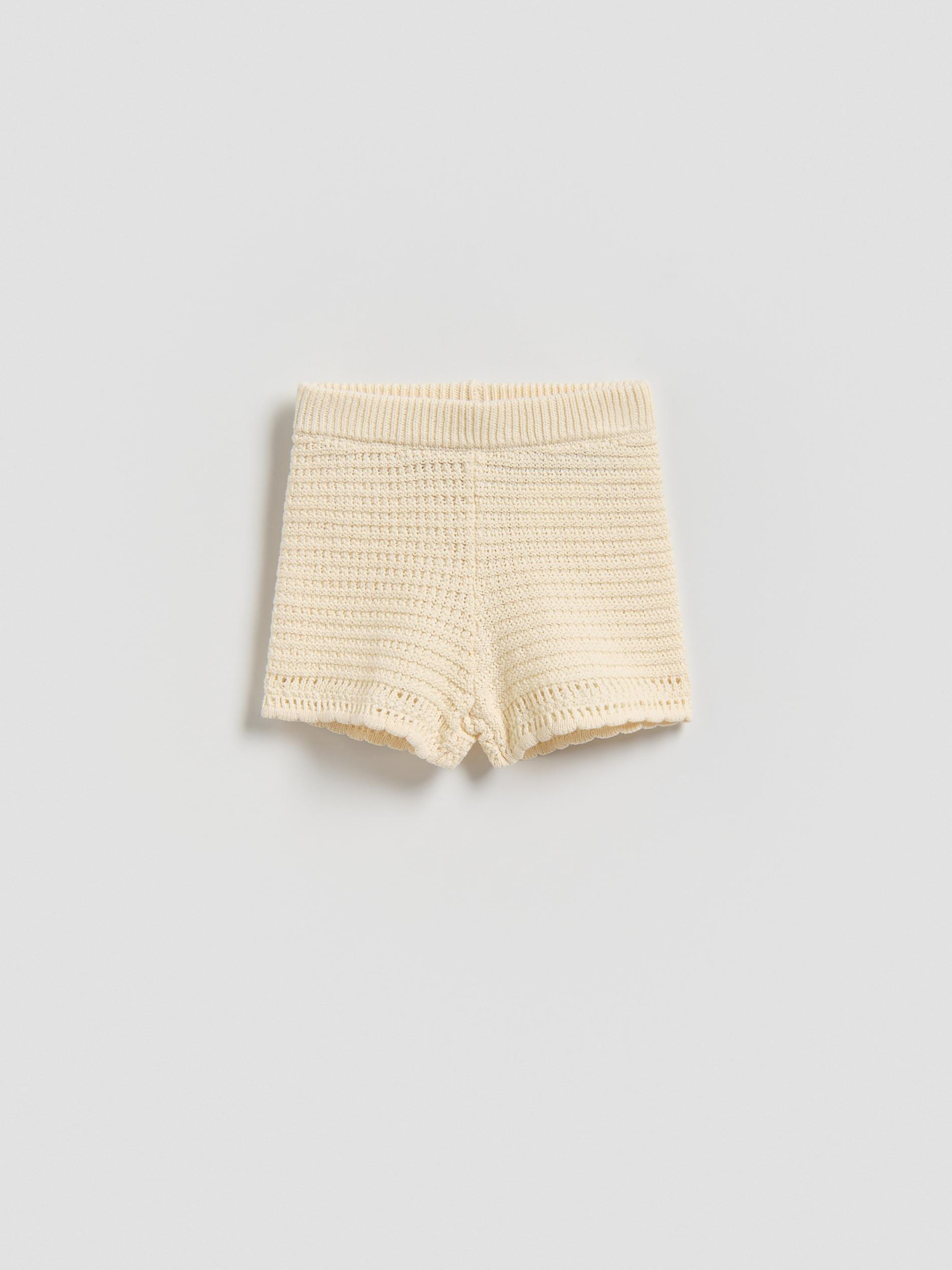 Beige Jersey Shorts, Ivory, large image number 2