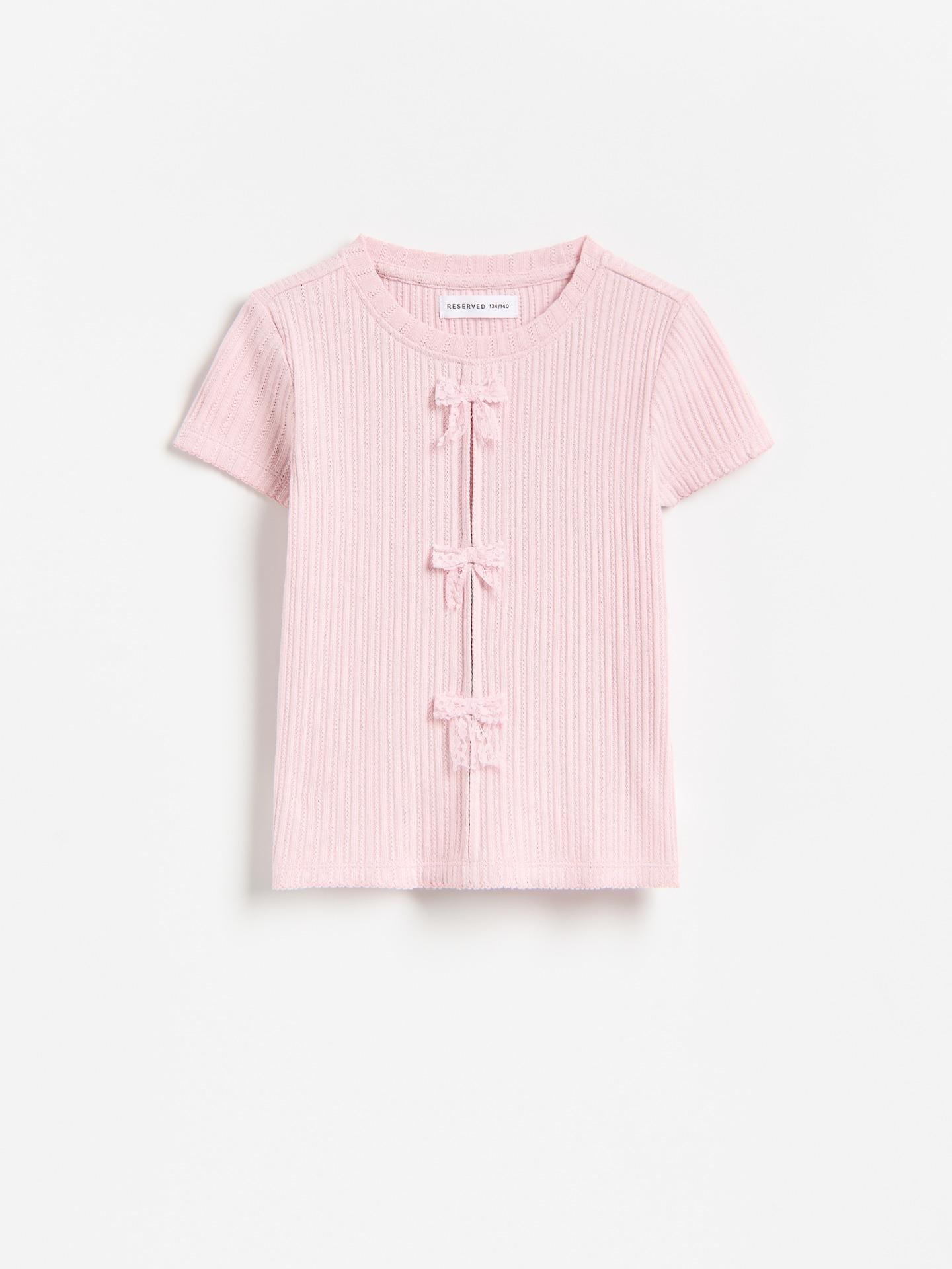 Red Slit Blouse, Pink, medium