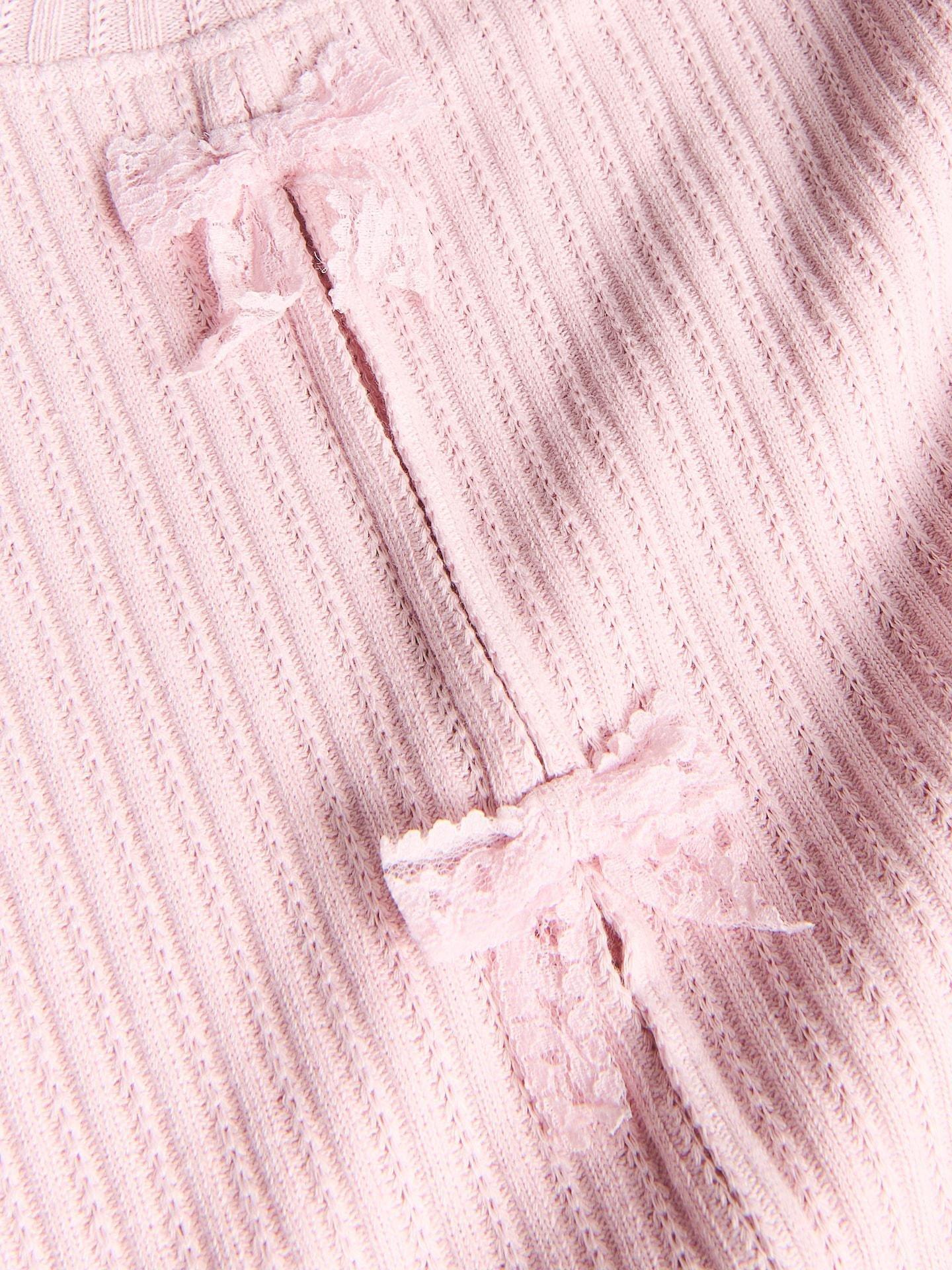 Red Slit Blouse, Pink, medium