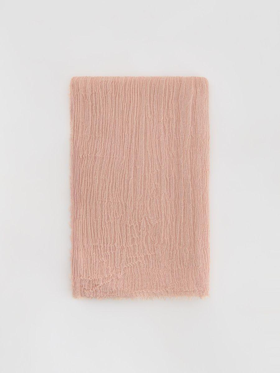 Pink Linen Scarf, Pink, medium