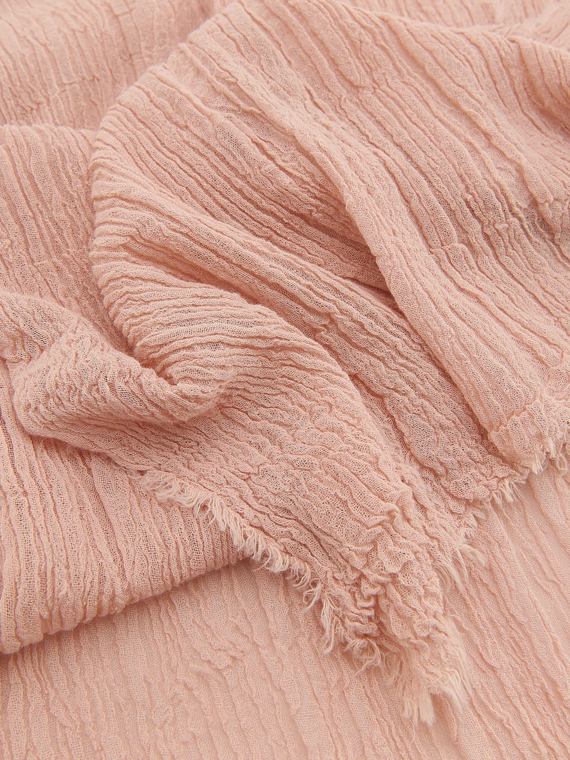 Pink Linen Scarf, Pink, medium