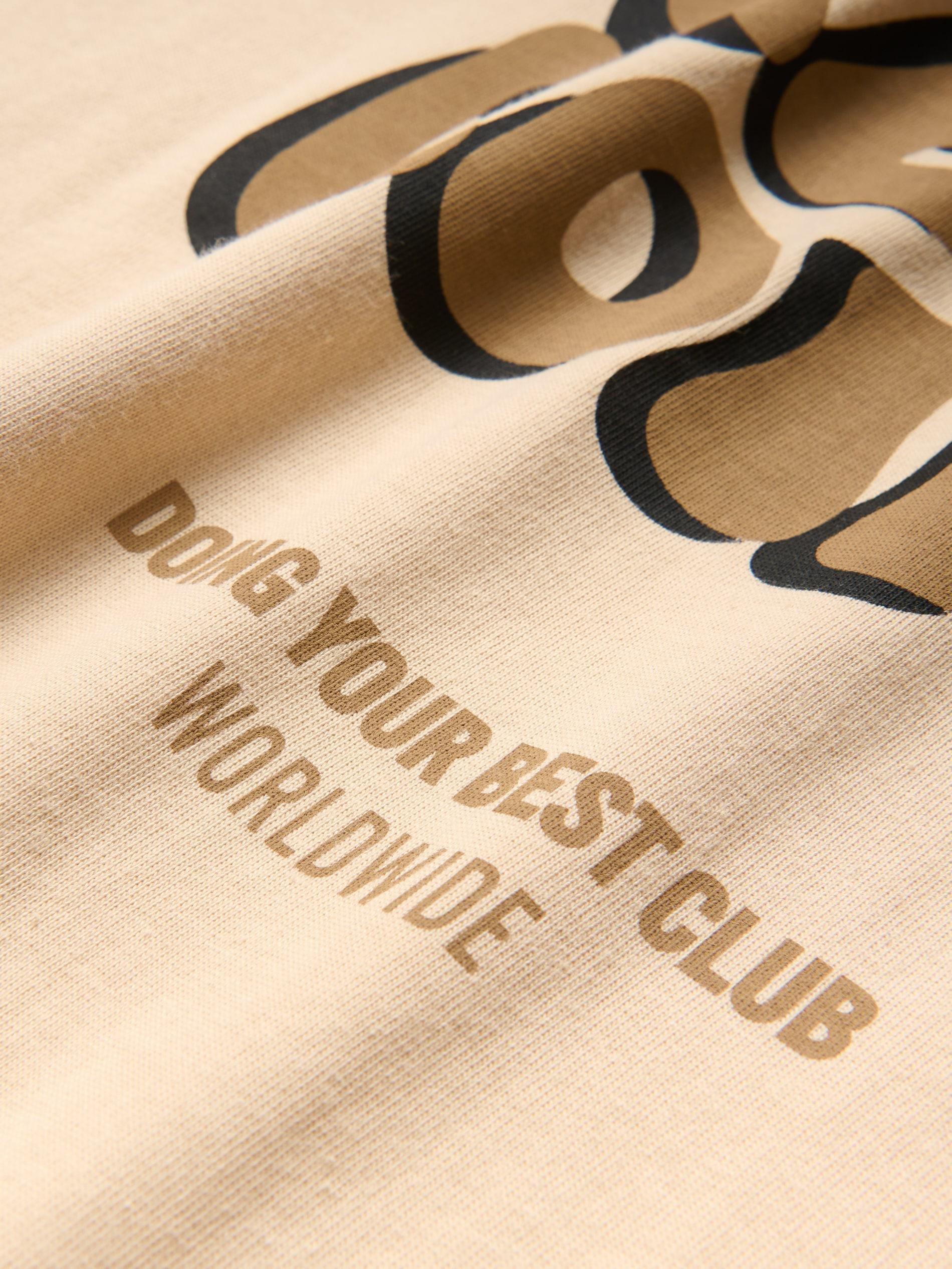 Beige T-Shirt With Print, Beige, medium