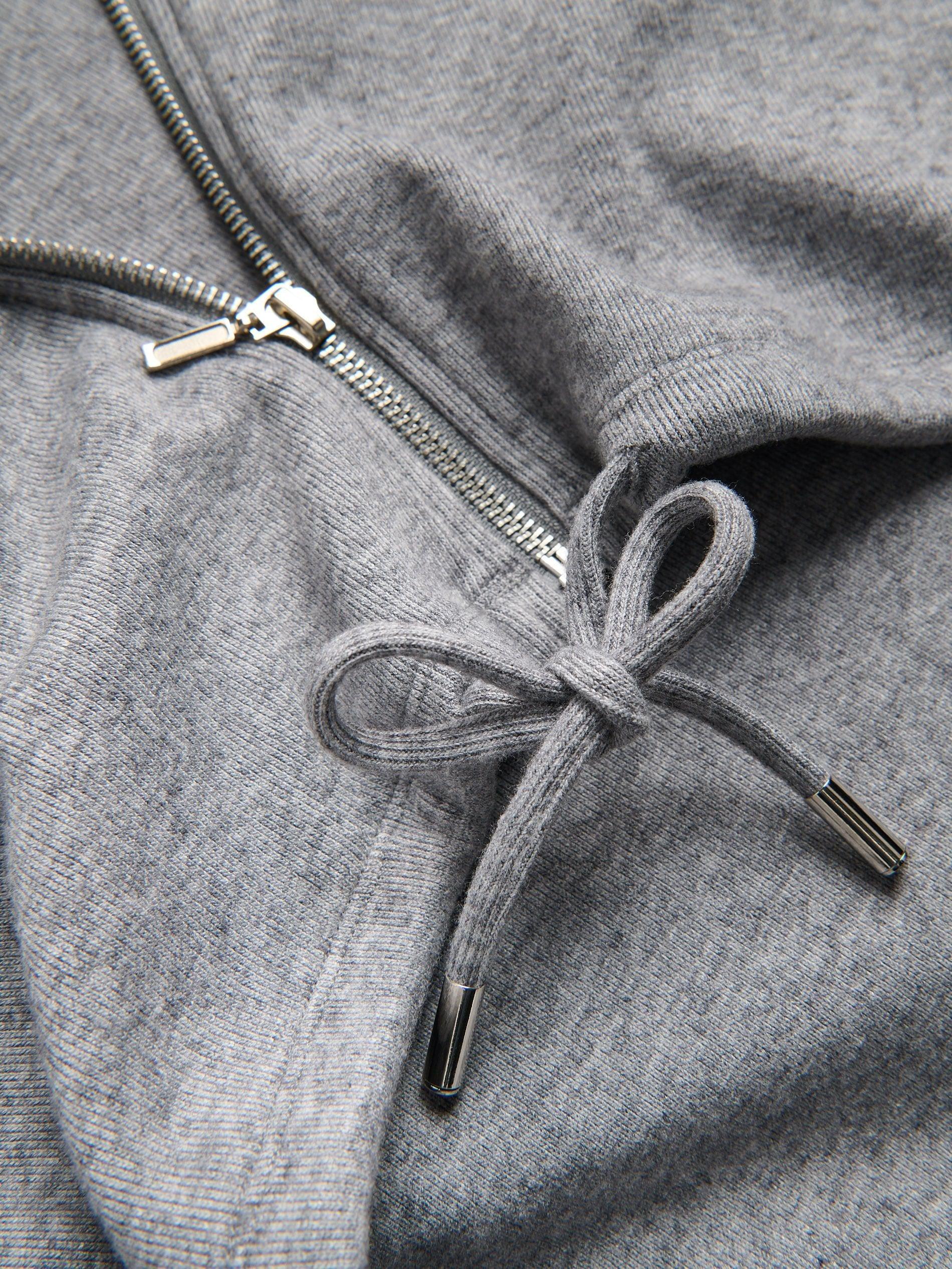 Grey Zipped Sweatshirt With Viscose, Grey, large image number 4