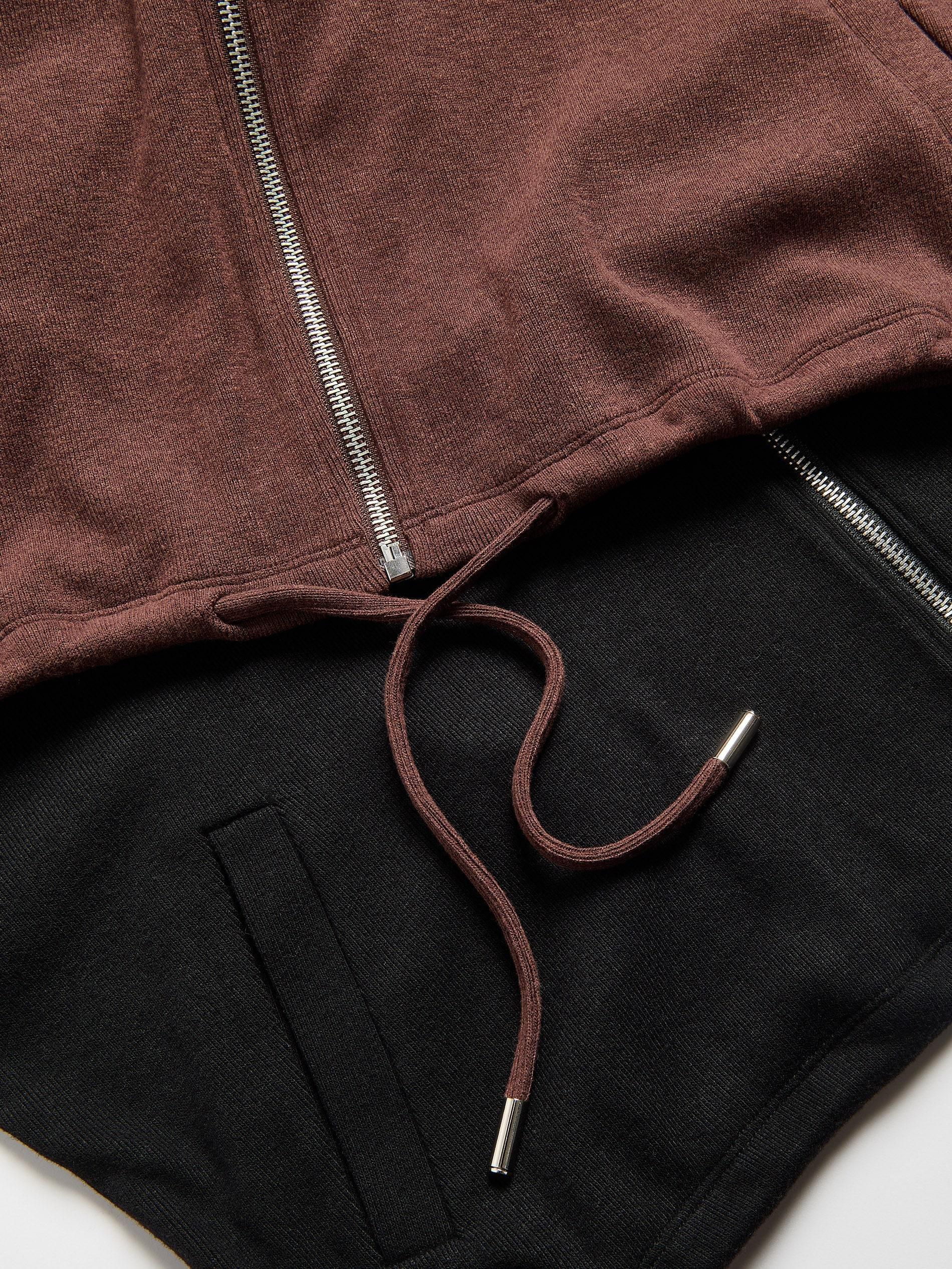 Black Zipped Sweatshirt With Viscose, Black, large image number 4