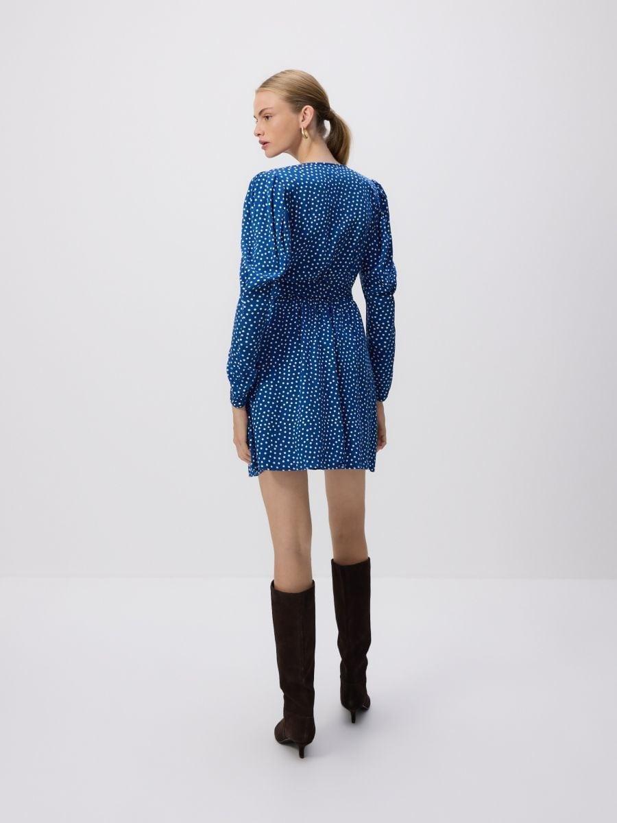 Blue Viscose Dress, Blue, medium