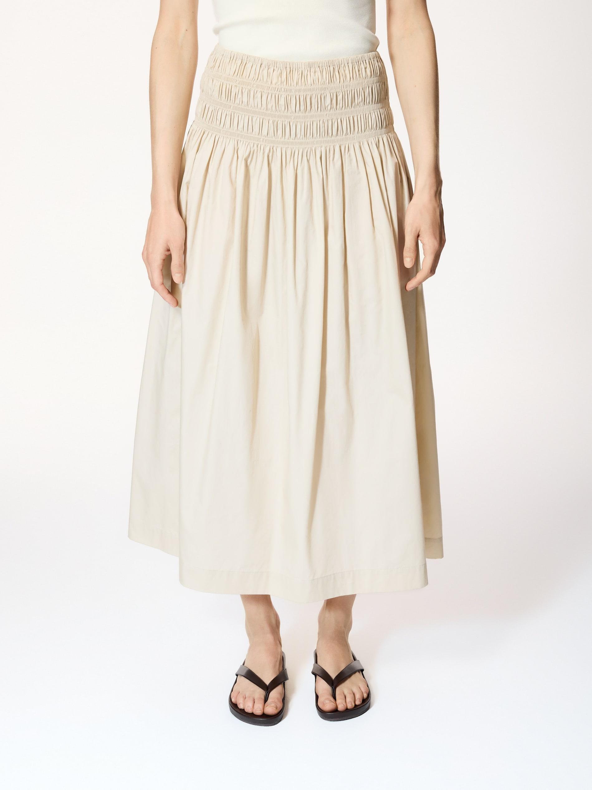 Beige Cotton Maxi Skirt, Beige, large image number 0