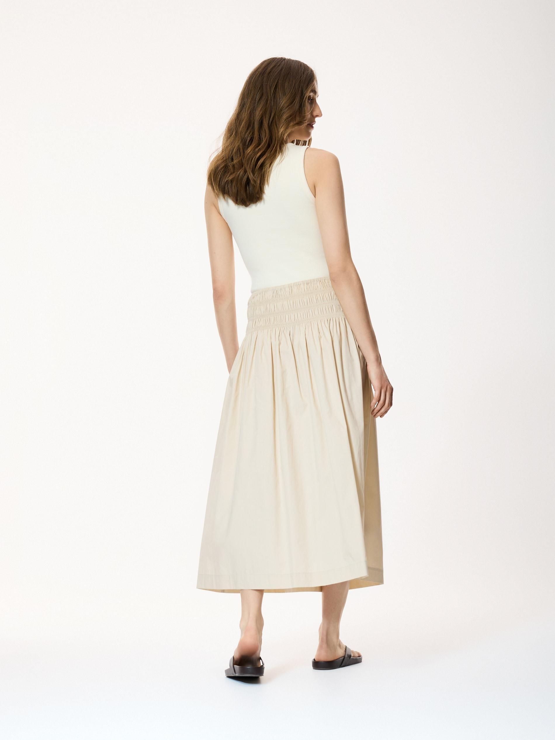 Beige Cotton Maxi Skirt, Beige, large image number 2