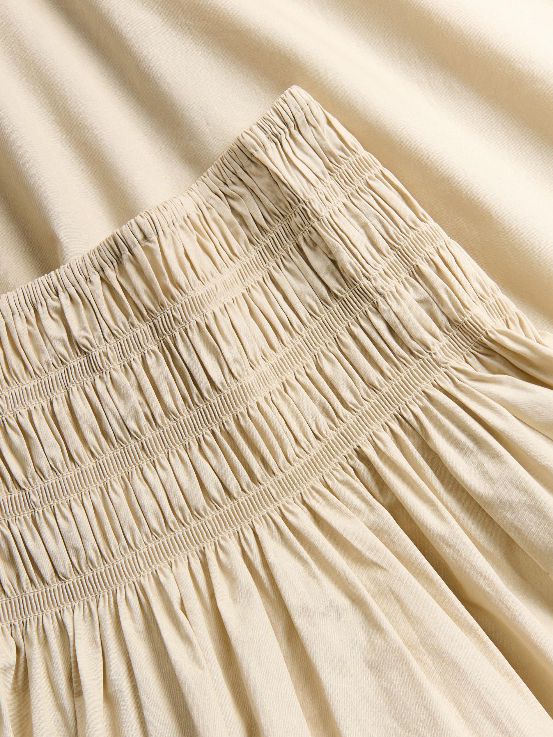 Beige Cotton Maxi Skirt, Beige, large image number 4