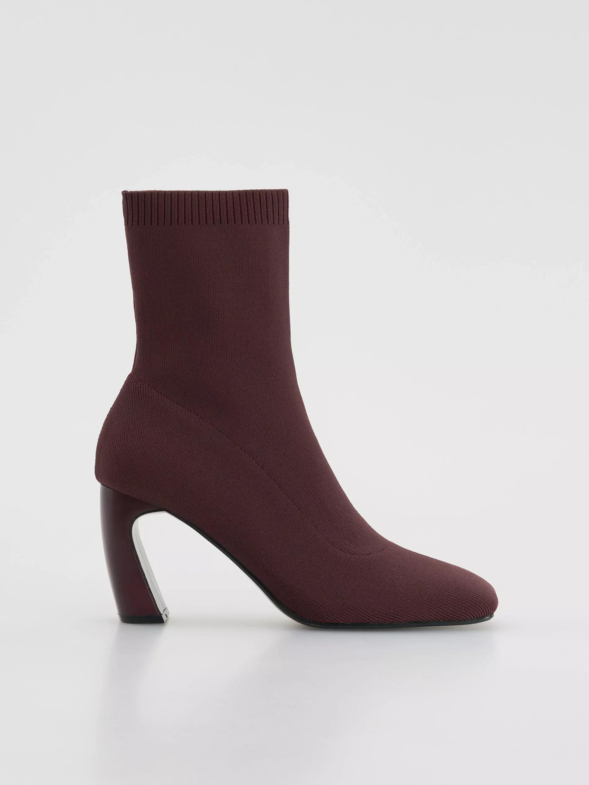 Maroon Heeled Ankle Boots, Burgundy, large image number 0