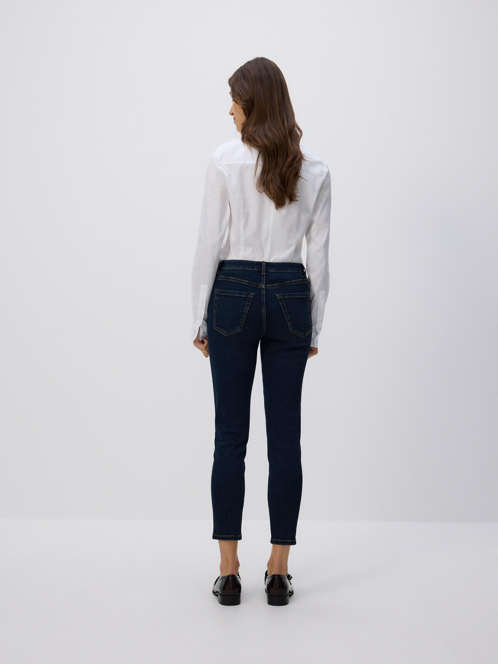 Navy Mid Rise Slim Jeans, Navy, medium