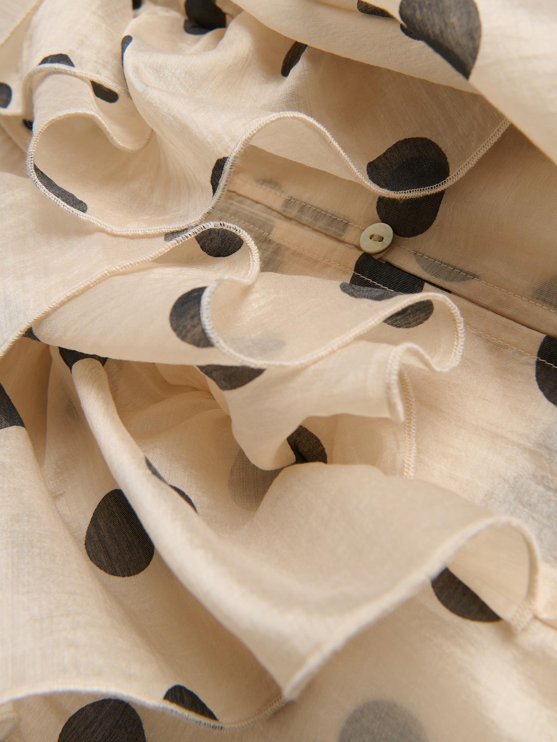 Cream Polka Dot Top, Ivory, large image number 5