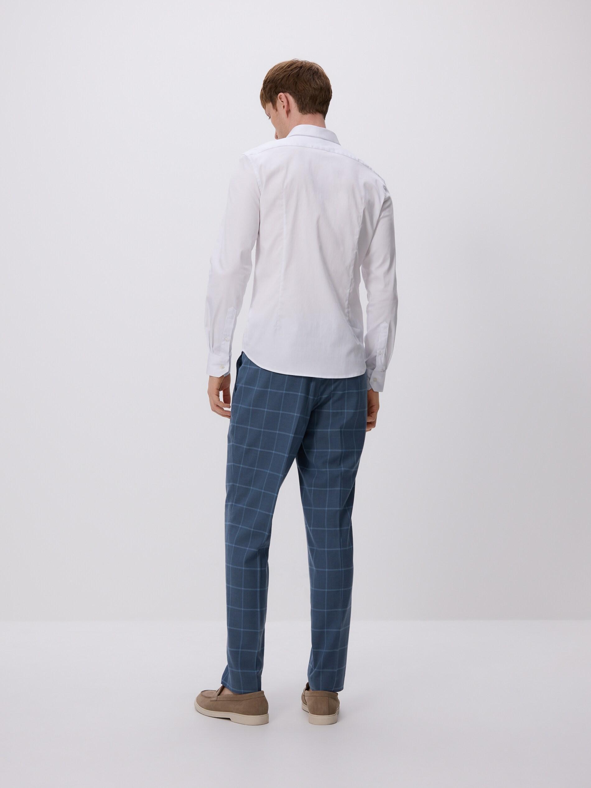 White Super Slim Fit Plain Shirt, White, large image number 6