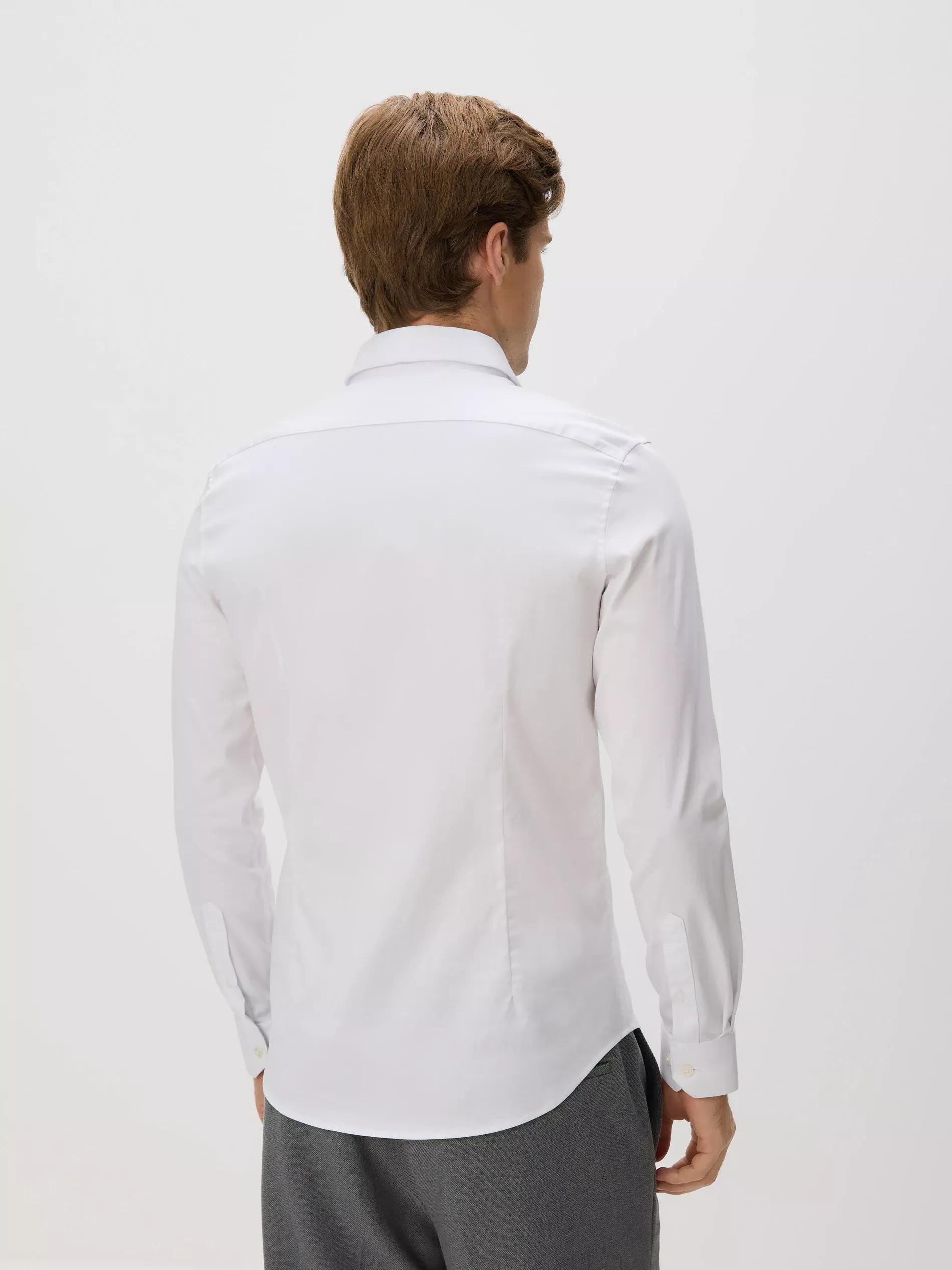 White Super Slim Fit Plain Shirt, White, large image number 7