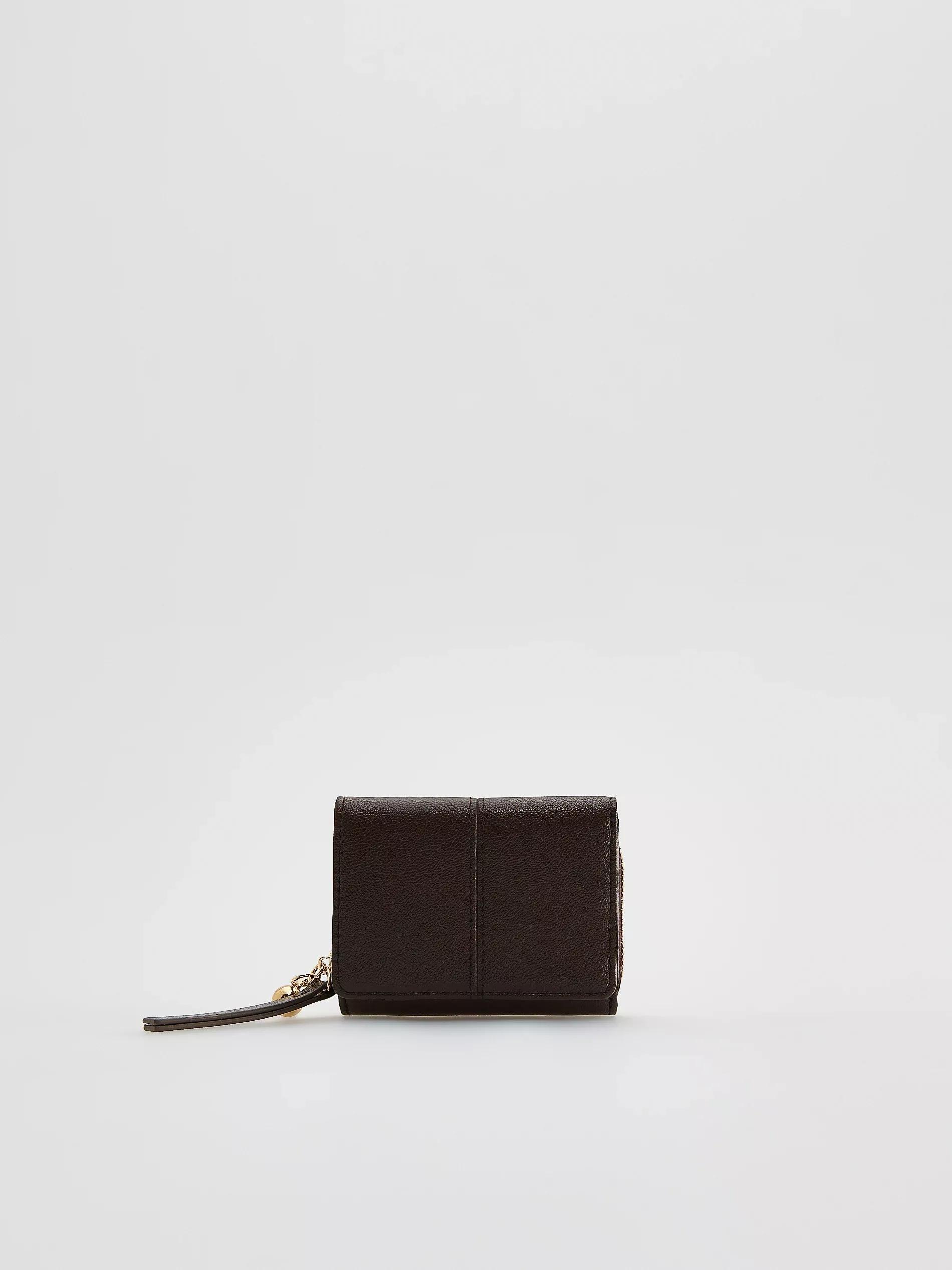 DARK BROWN Wallet with pendant, Brown, medium
