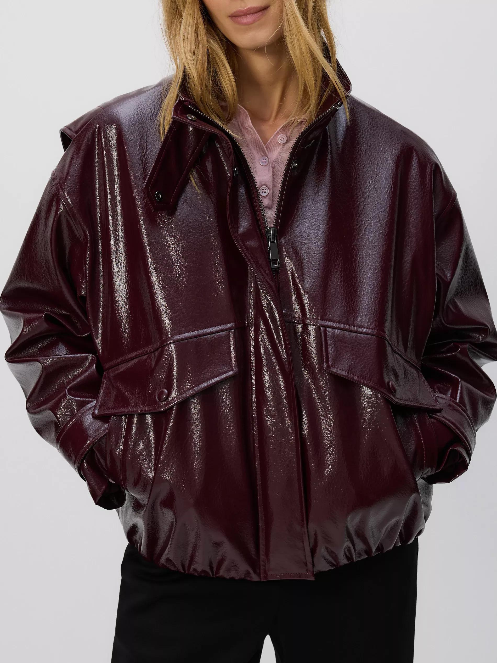 Brown Outer Jacket, Burgundy, large image number 0