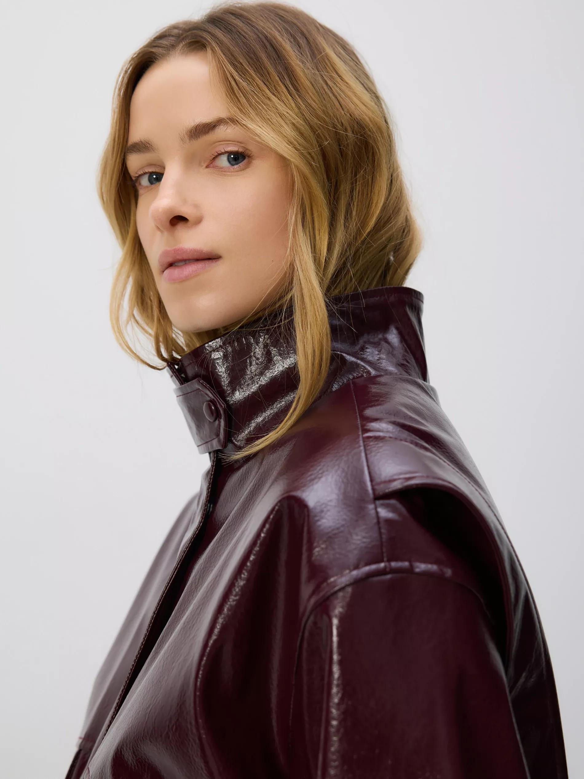 Brown Outer Jacket, Burgundy, large image number 3